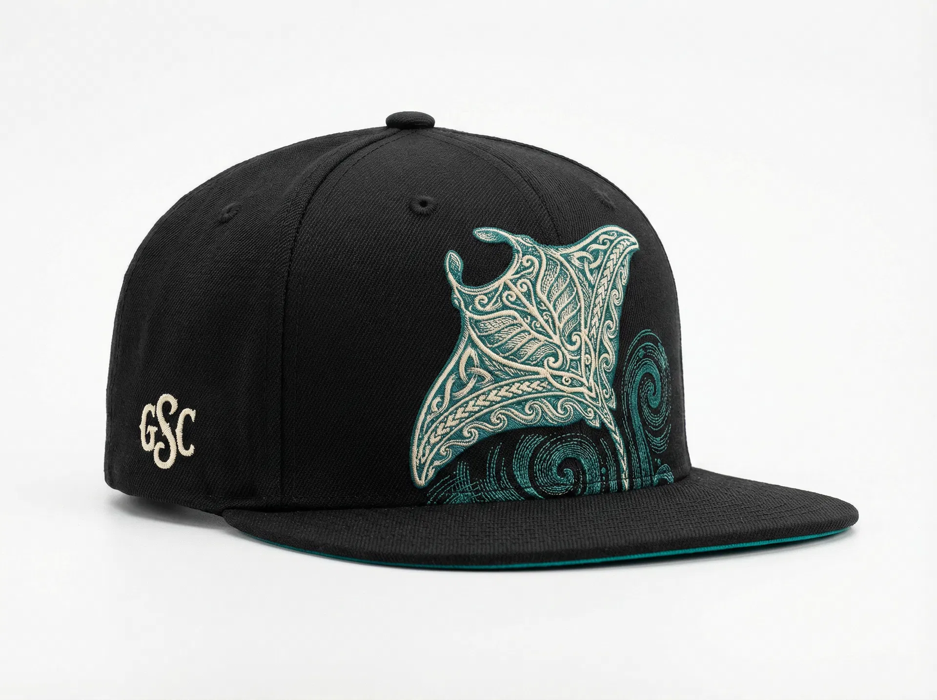 Manta Ray Kai Embroidered Snapback