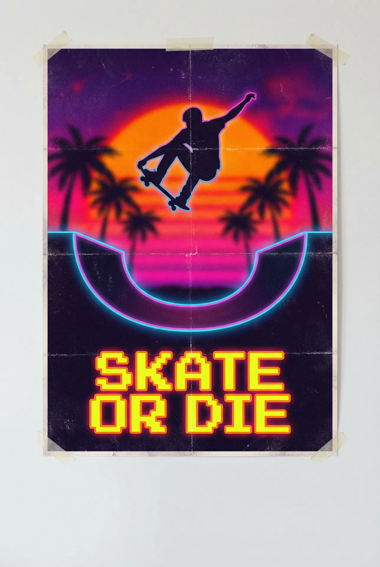 Half-Pipe Sunset Poster
