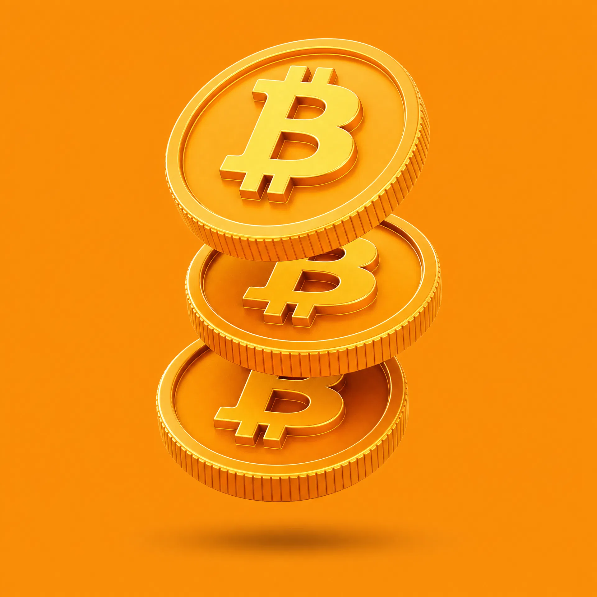 3D Bitcoin coins