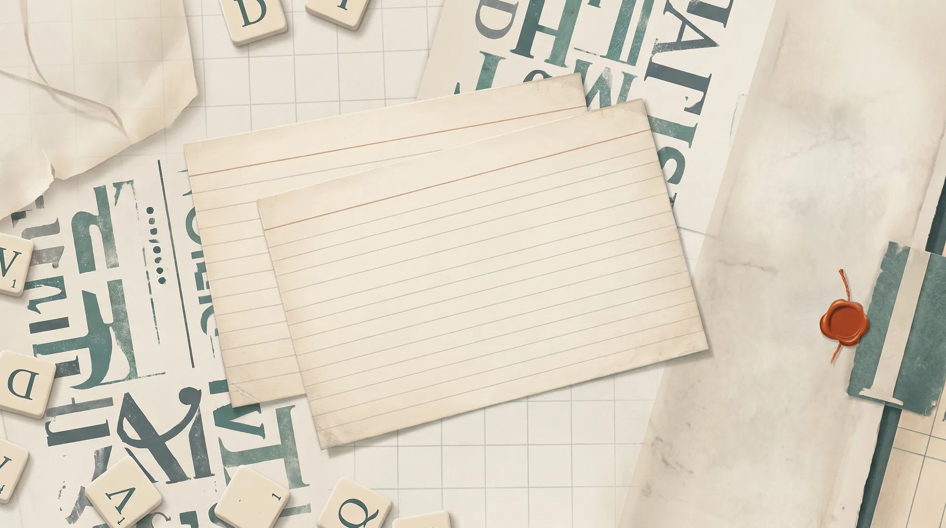 Archival word pattern background