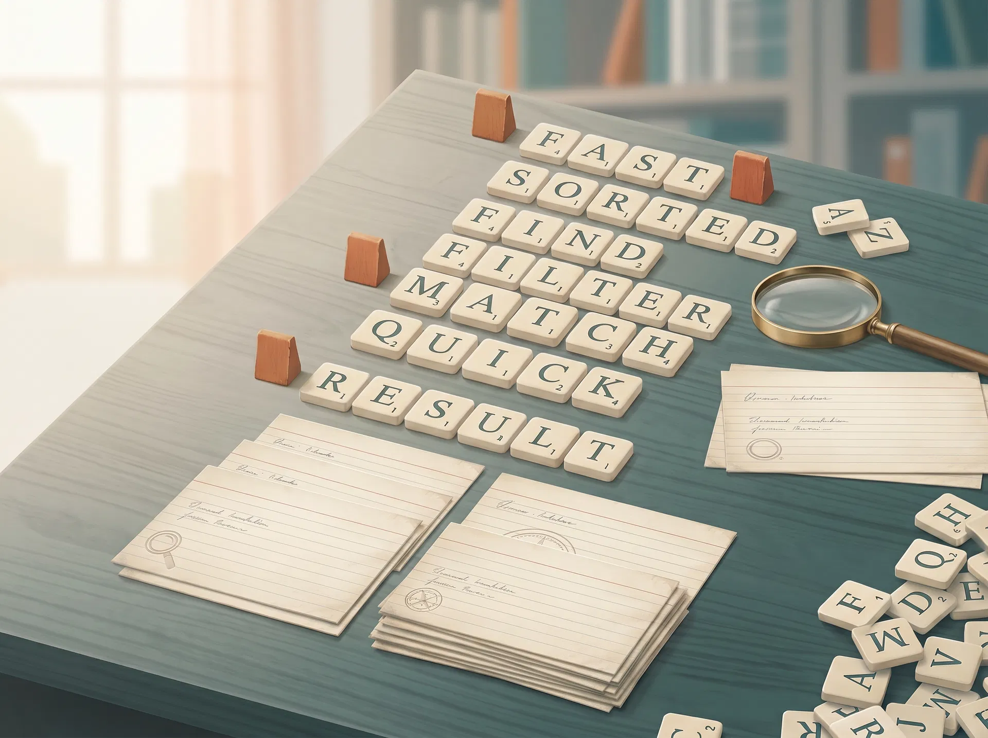 Word solving and filtering visual