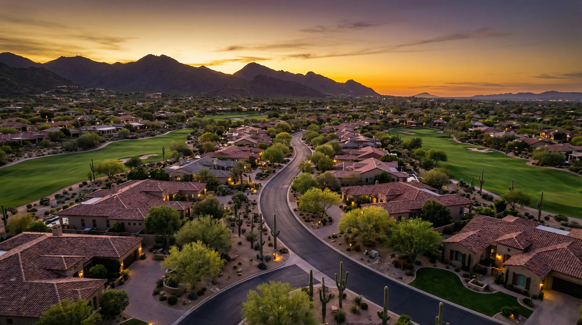 Scottsdale Arizona aerial view