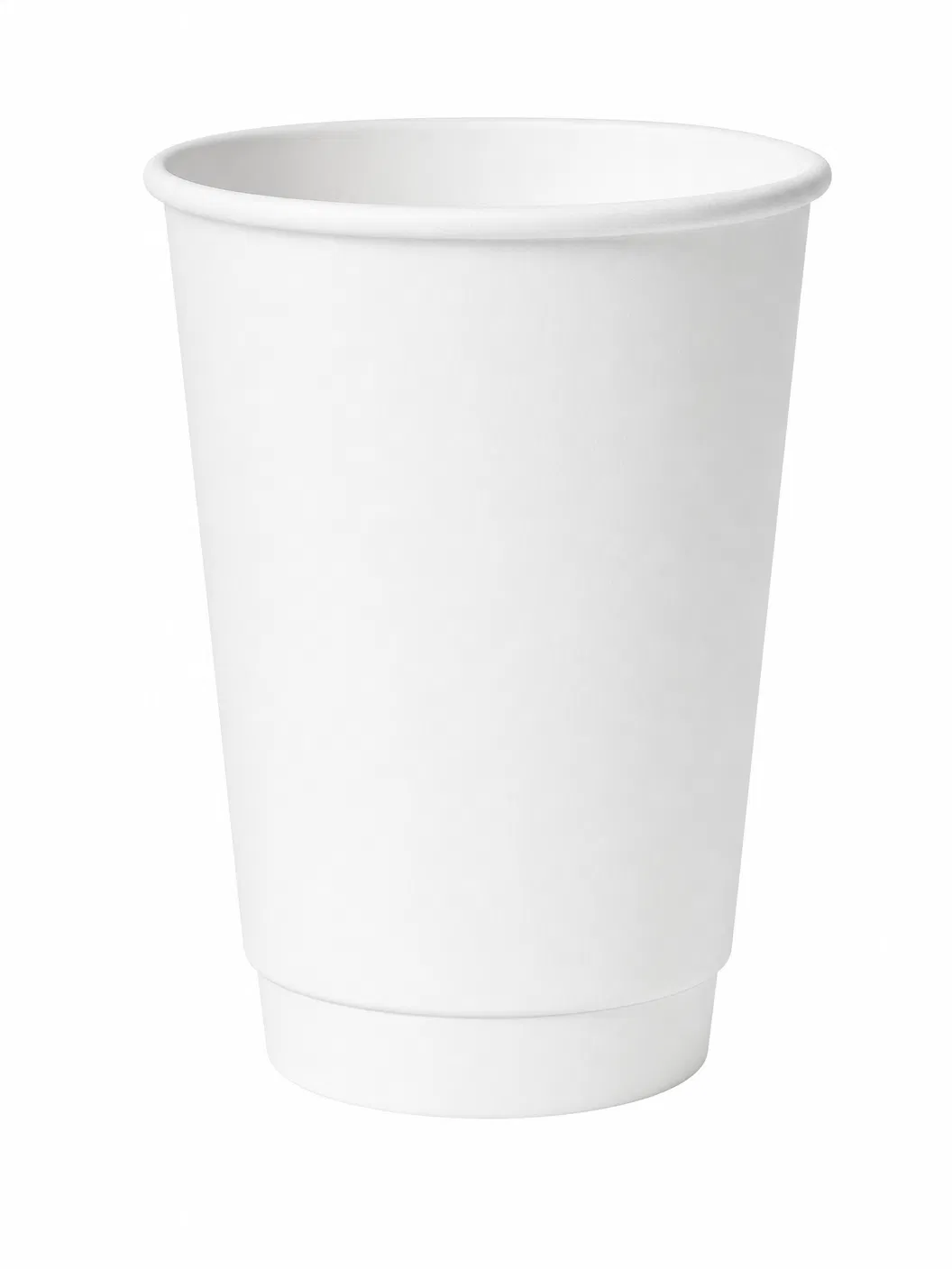 White 12oz double wall paper cup showing two-layer construction — CupsPak