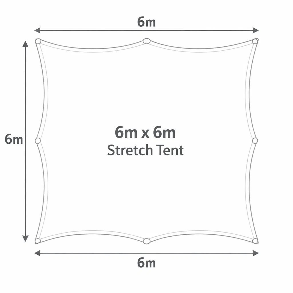 Stretchtent 6×6m