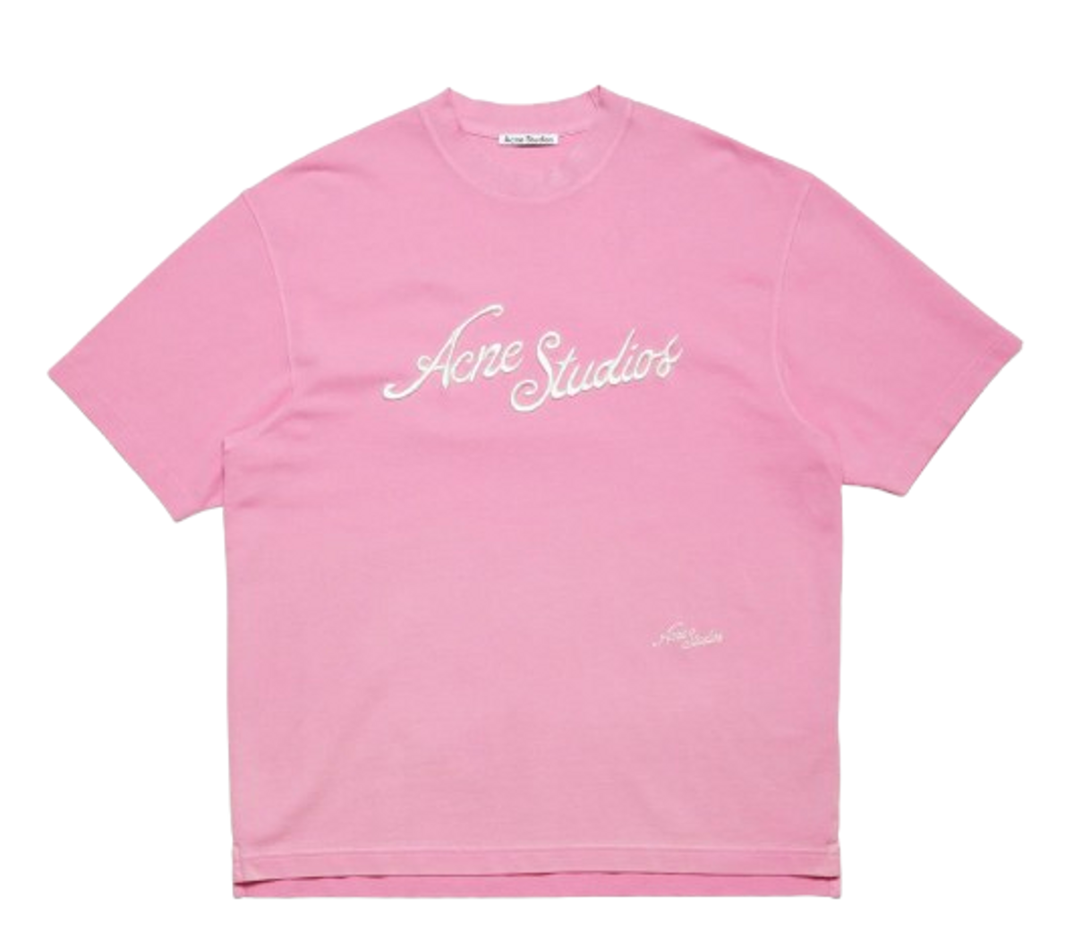 Acne Studios Pink Relaxed Fit Logo T-shirt In Bp5 Bubble Pink