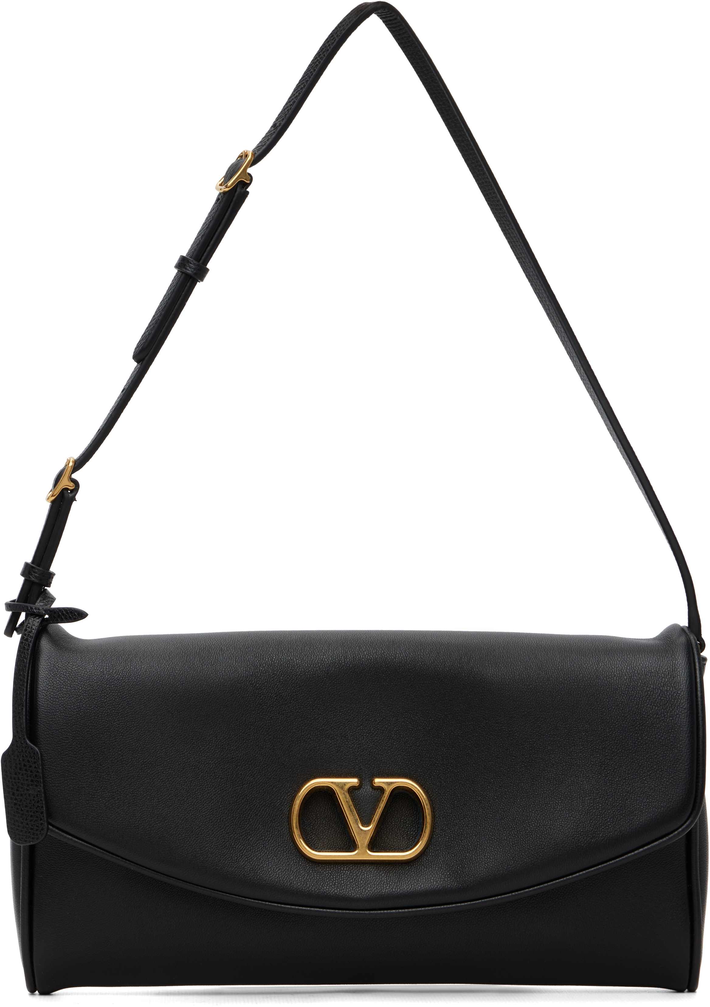 Valentino Garavani Black DeVain Small Nappa Shoulder Bag