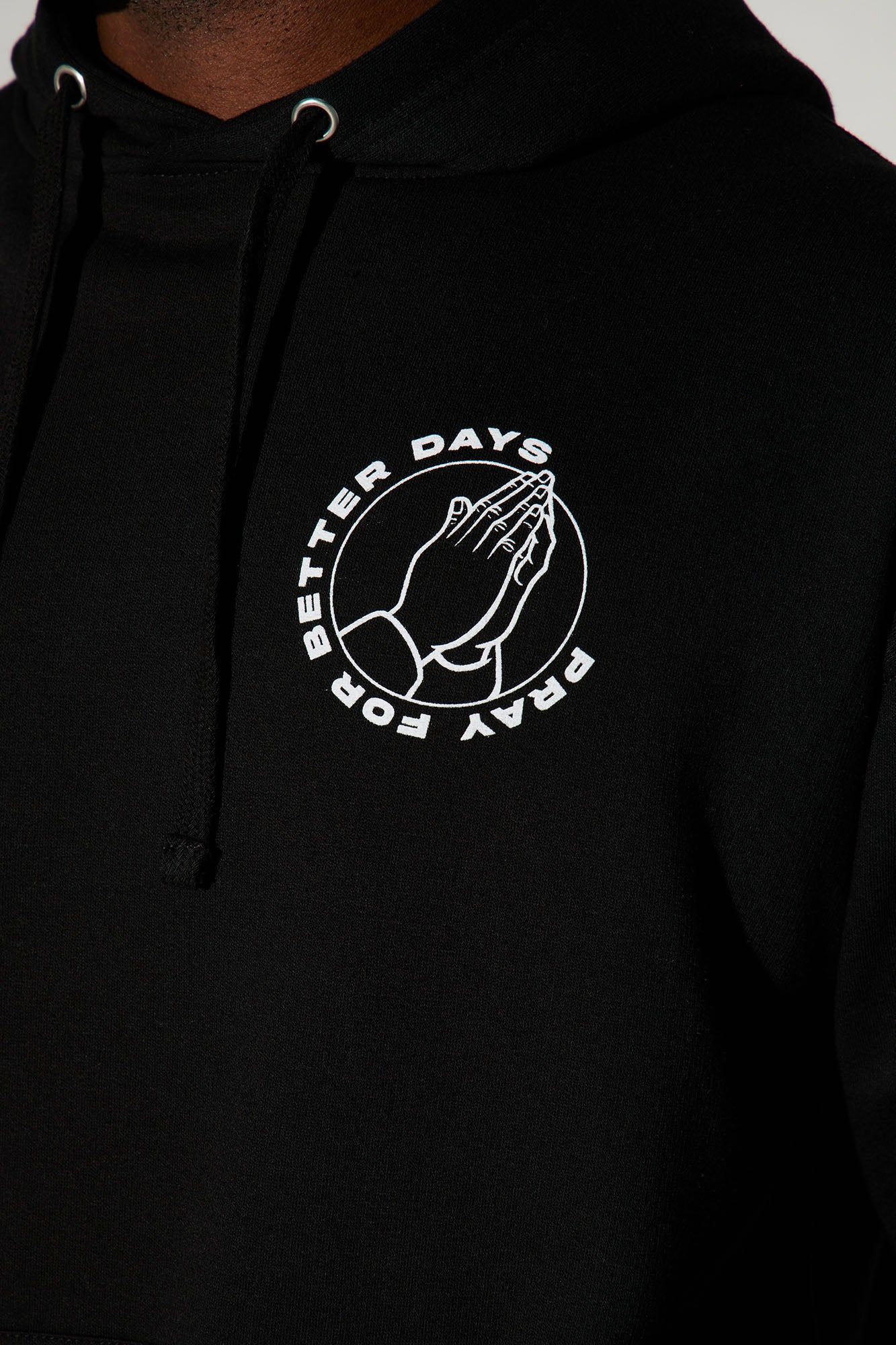 Streetwear Black Hoodie — Drawstring Hood, Kangaroo Pocket, Ribbed