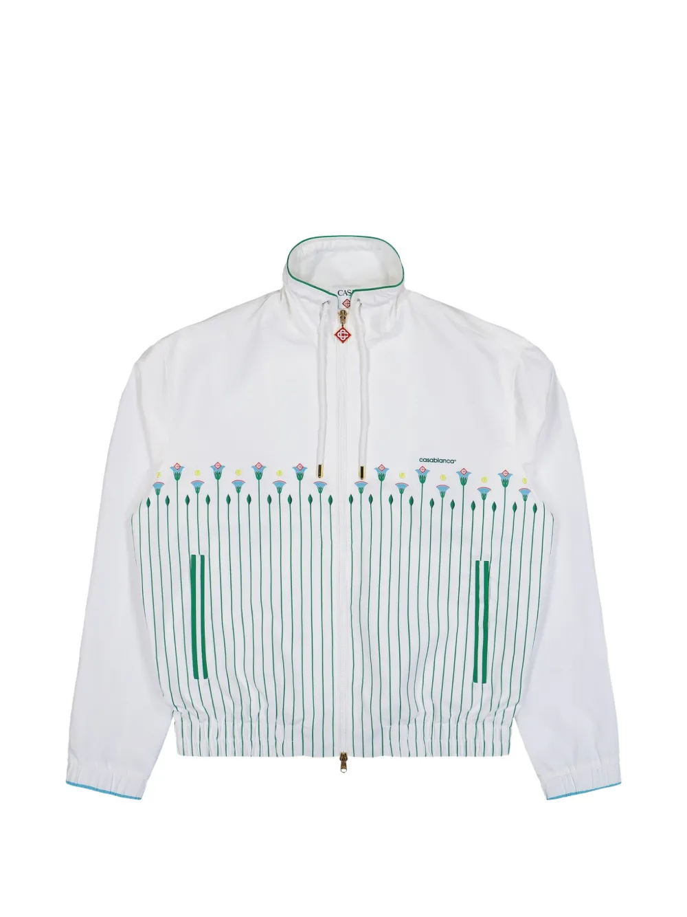 Casablanca floral-print pinstriped jacket