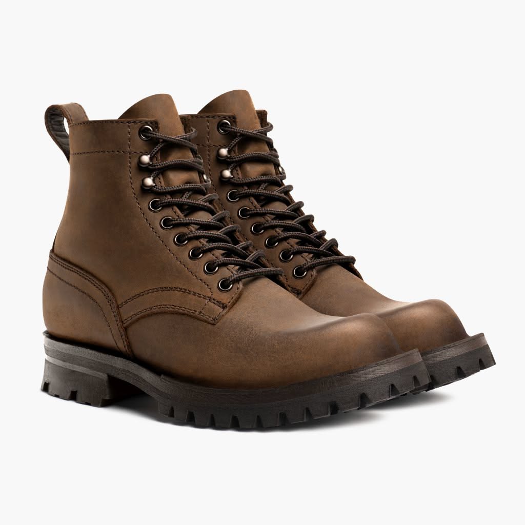 Thursday Boot Co. Tobacco Brown Logger Boots — Lace-up Front