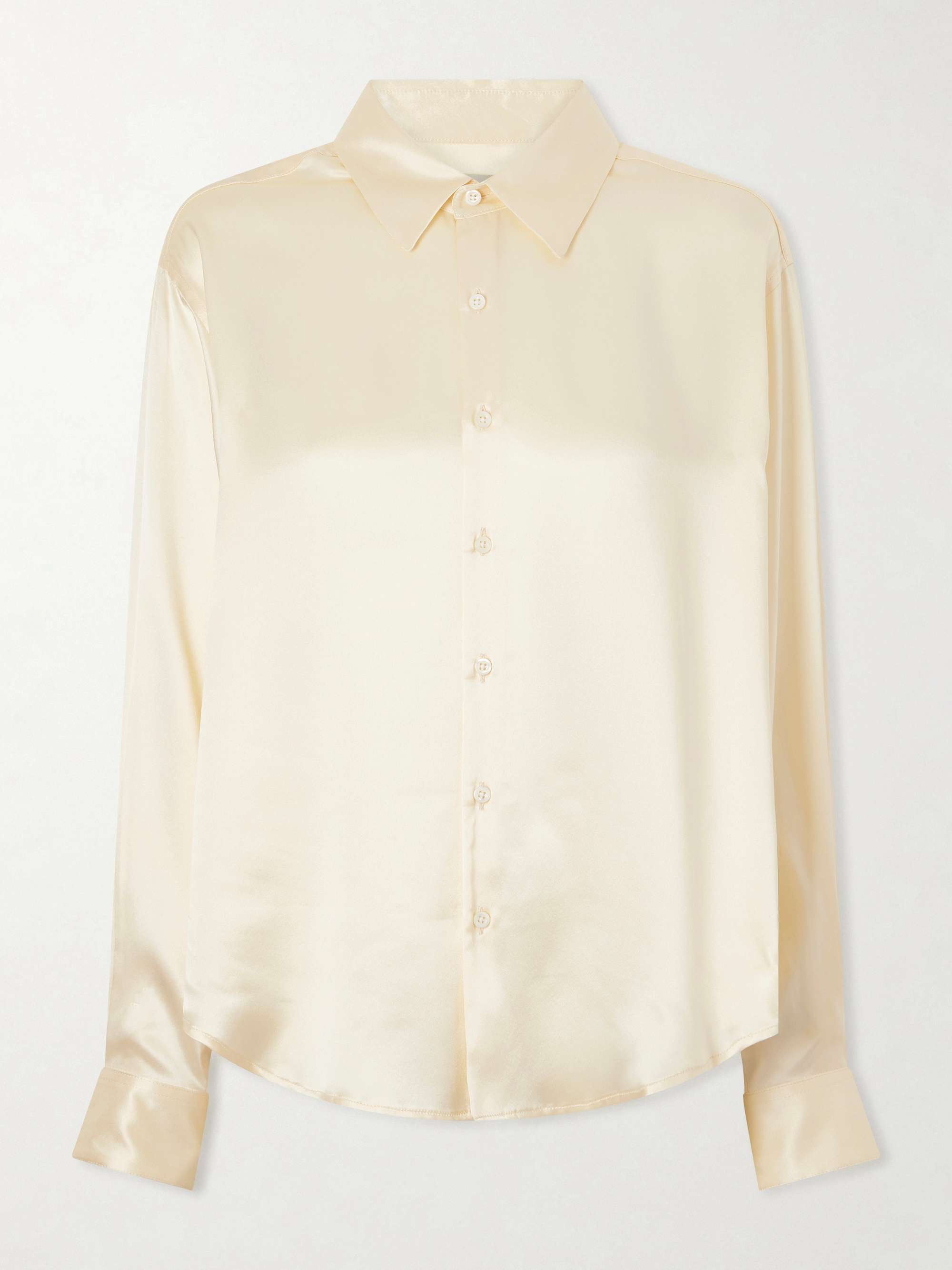 COMME SI La Classica silk-charmeuse shirt