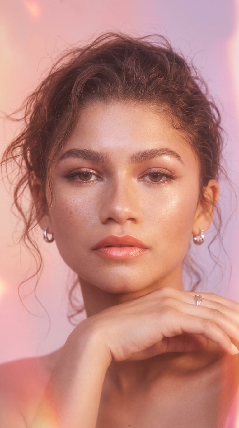 Zendaya silver hoop earrings — chunky, small, polished finish