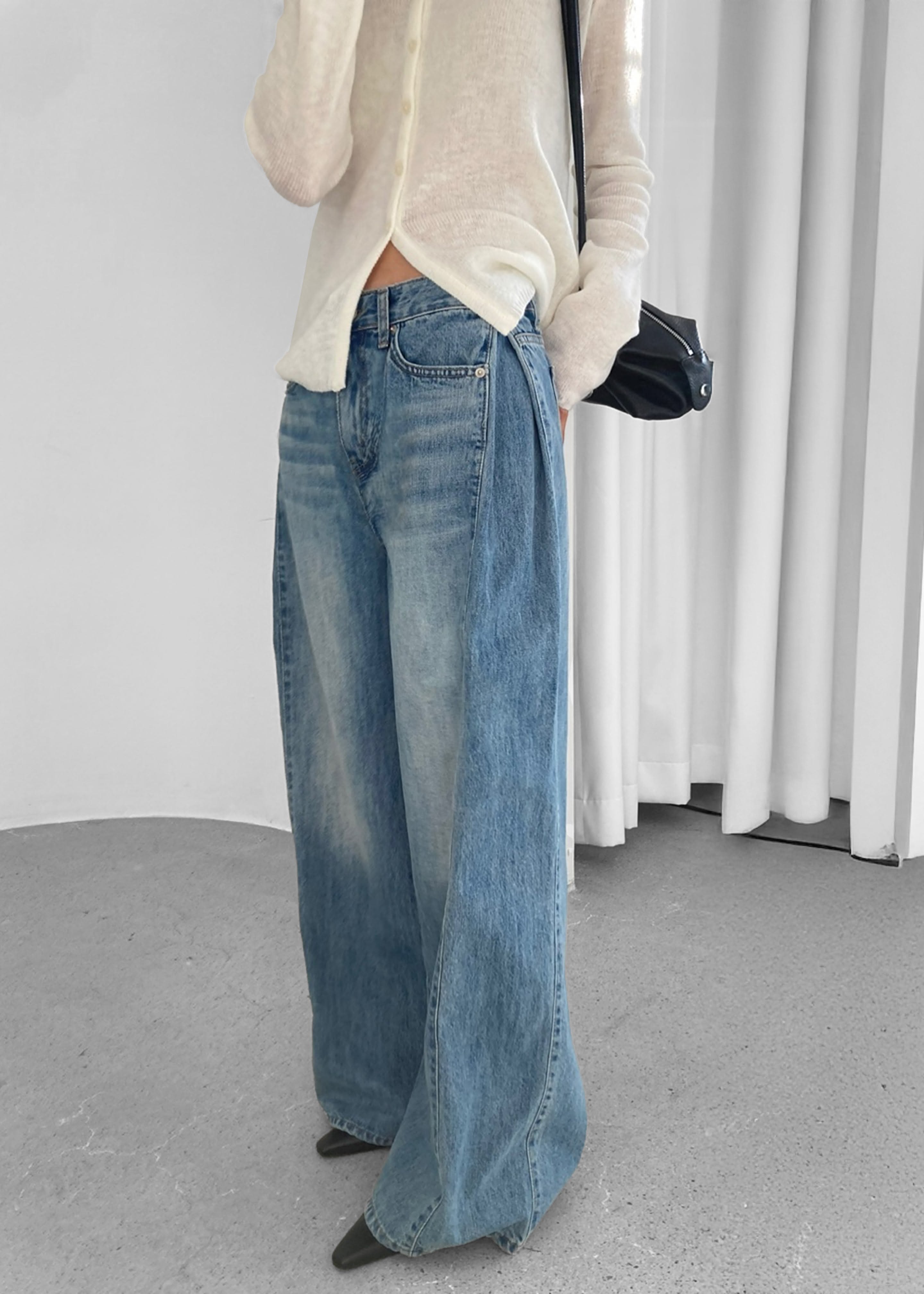 Oakley Wide Leg Jeans - Blue Wash Oakley Wide Leg Jeans - Blue Wash