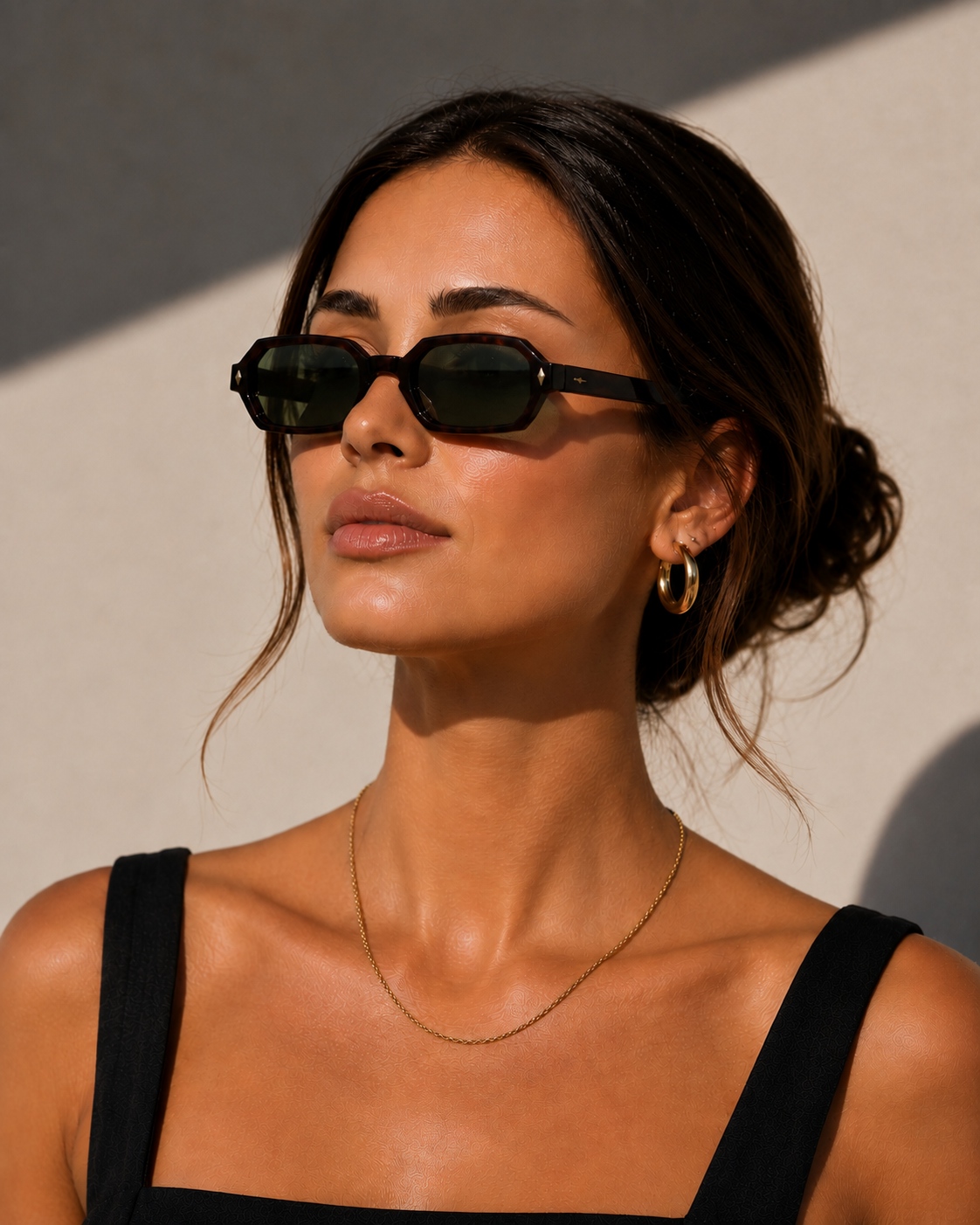 PASTL Tortoiseshell Sunglasses — Octagonal Frames, Narrow Rectangular