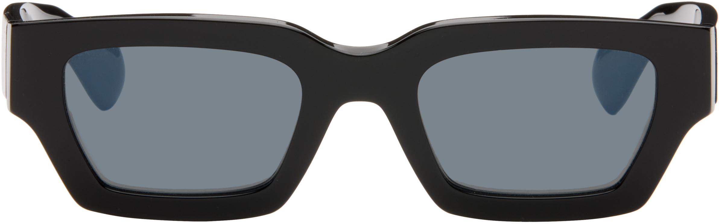 Jil Sander Black Oliver Peoples Rectangular 'Edition 6' Sunglasses