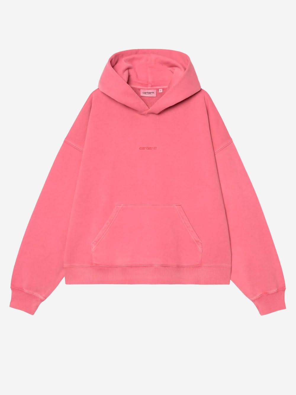 Carhartt WIP Dusty Pink Hoodie — Carhartt Embroidered Logo on Chest