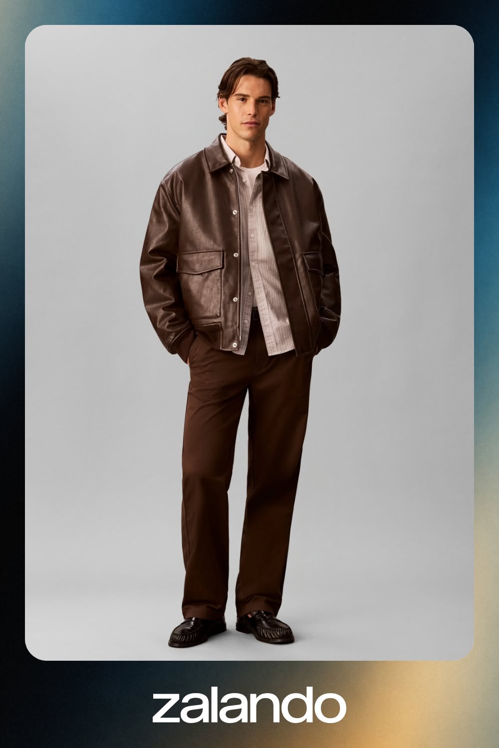 Calvin Klein Jeans Brown Cork Trousers — Mid-rise, Belt Loops, Clean