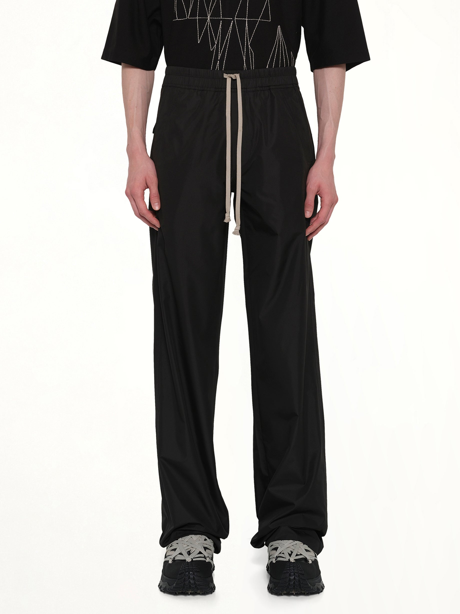 RICK OWENS Rick Owens x Moncler Drawstring Pants in Black