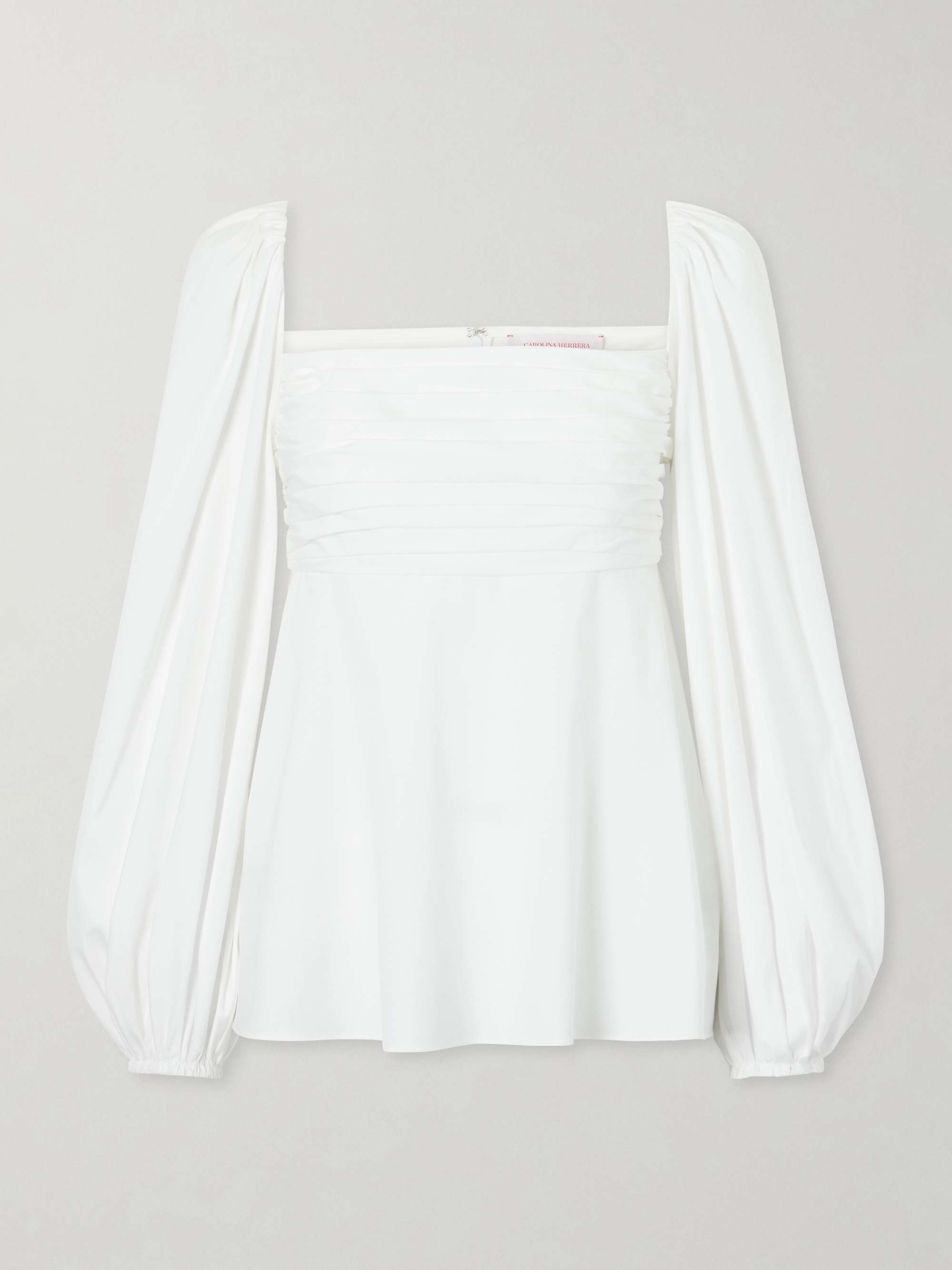 CAROLINA HERRERA Cotton-blend poplin blouse