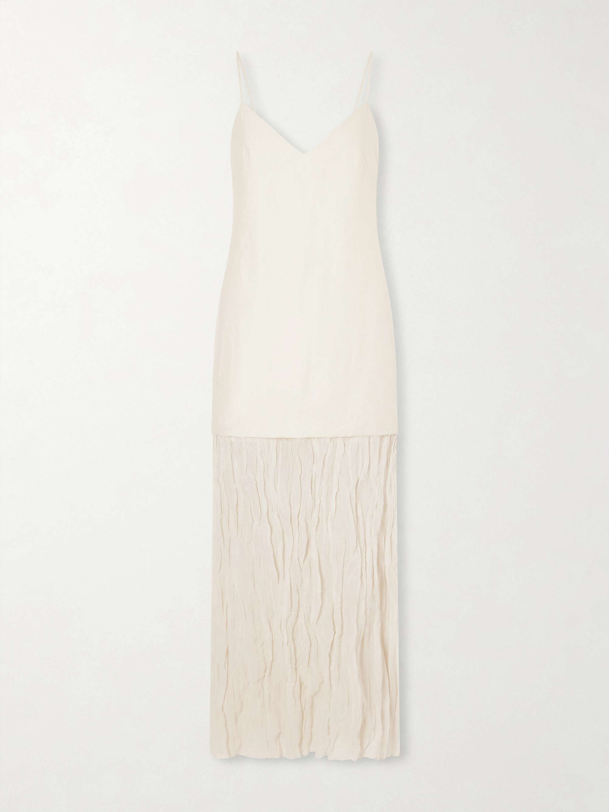 RÓHE Linen-blend and chiffon midi dress