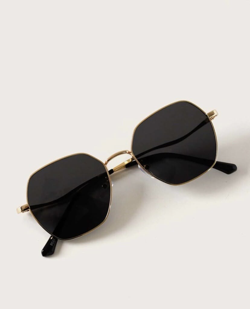 Shein Metal Frame Sunglasses Hexagon