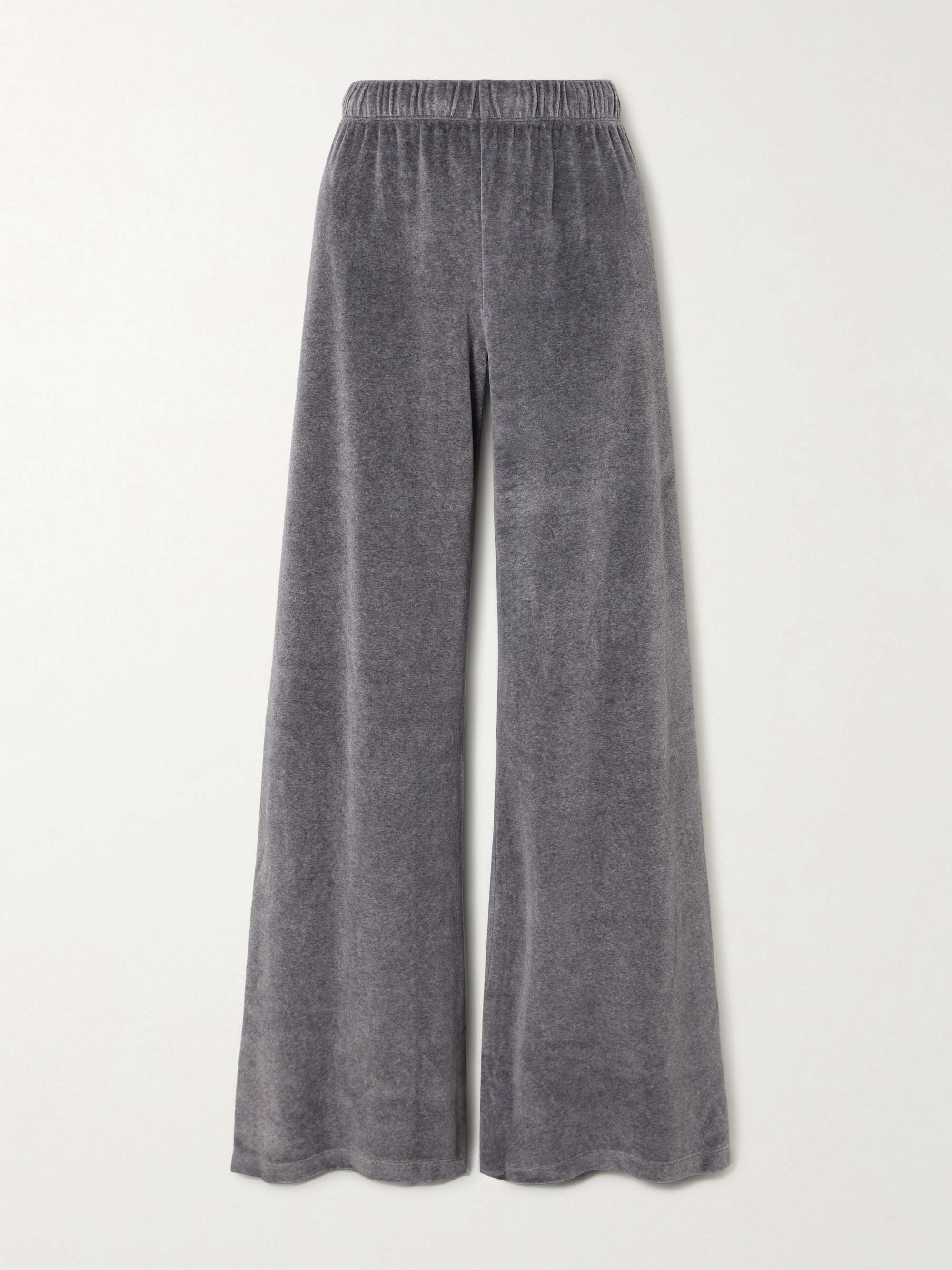 SUZIE KONDI Zephyra cotton-blend velour wide-leg pants