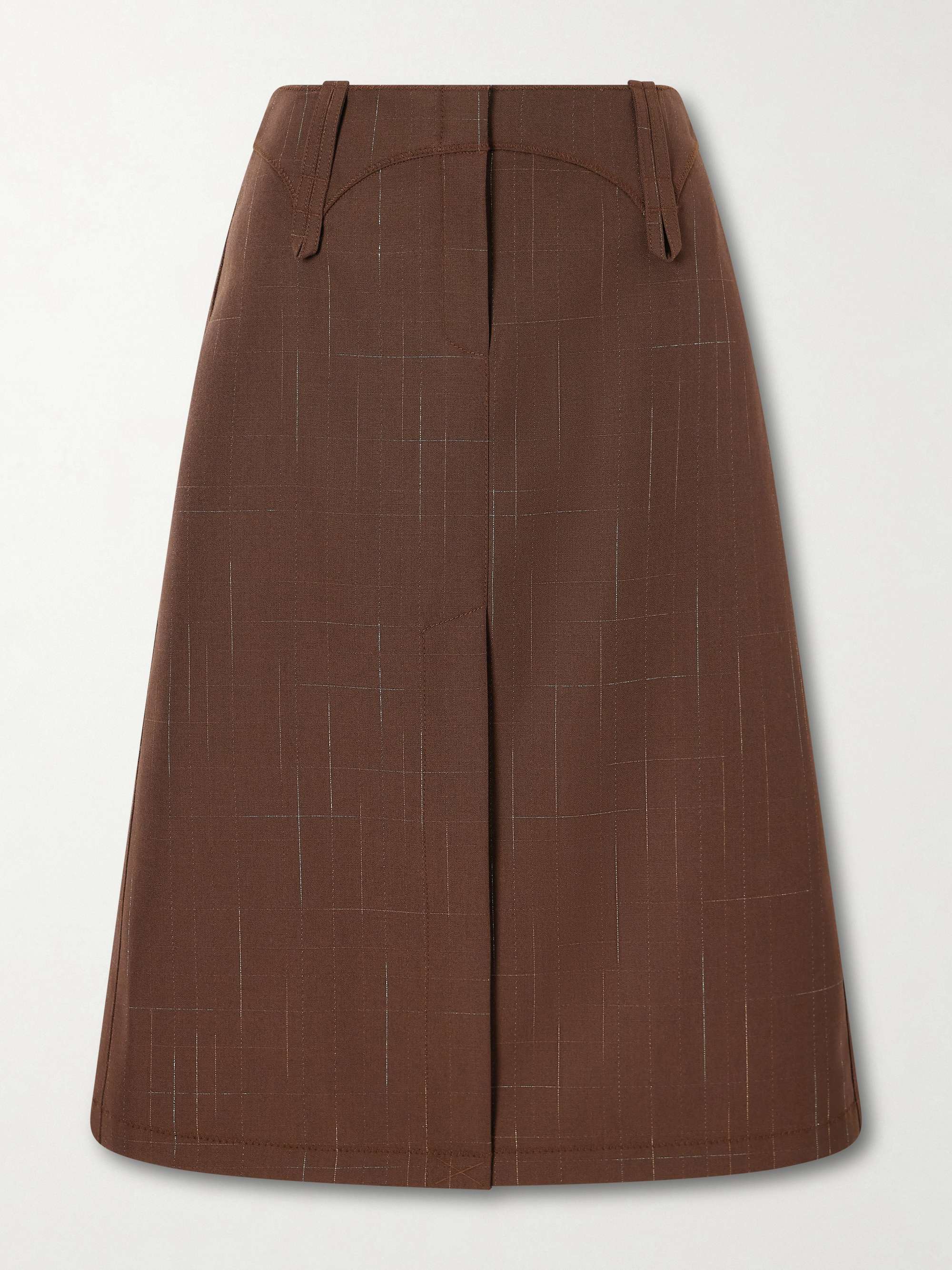 TORY BURCH Wool-blend knee-length skirt