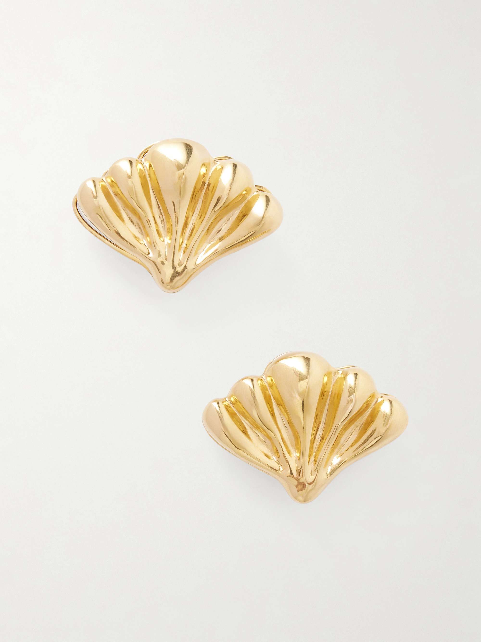 CHLOÉ Gold-pleated earrings - gold - One Size