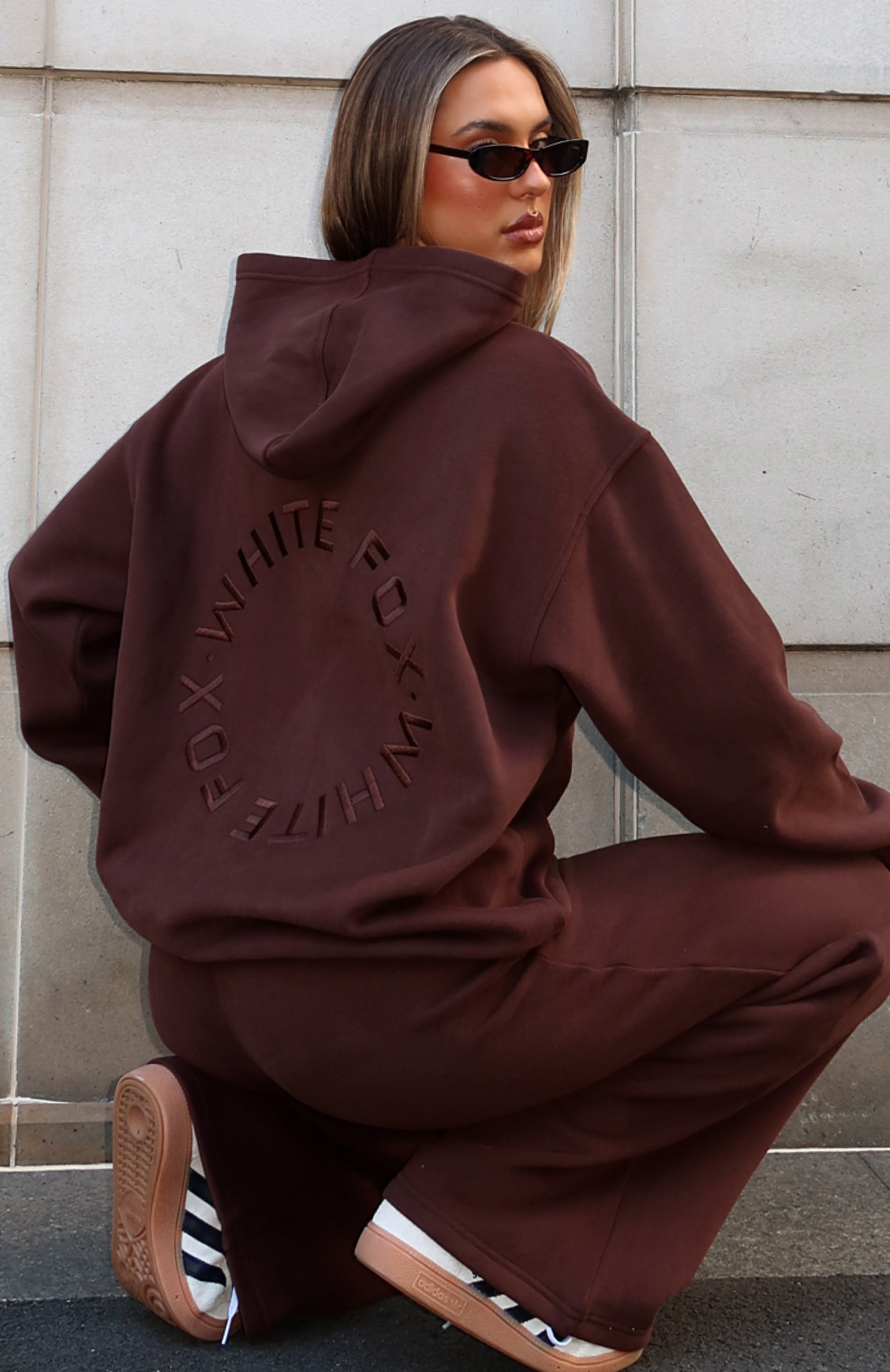 White Fox Boutique Bitter Chocolate Brown Hoodie — Large Circular