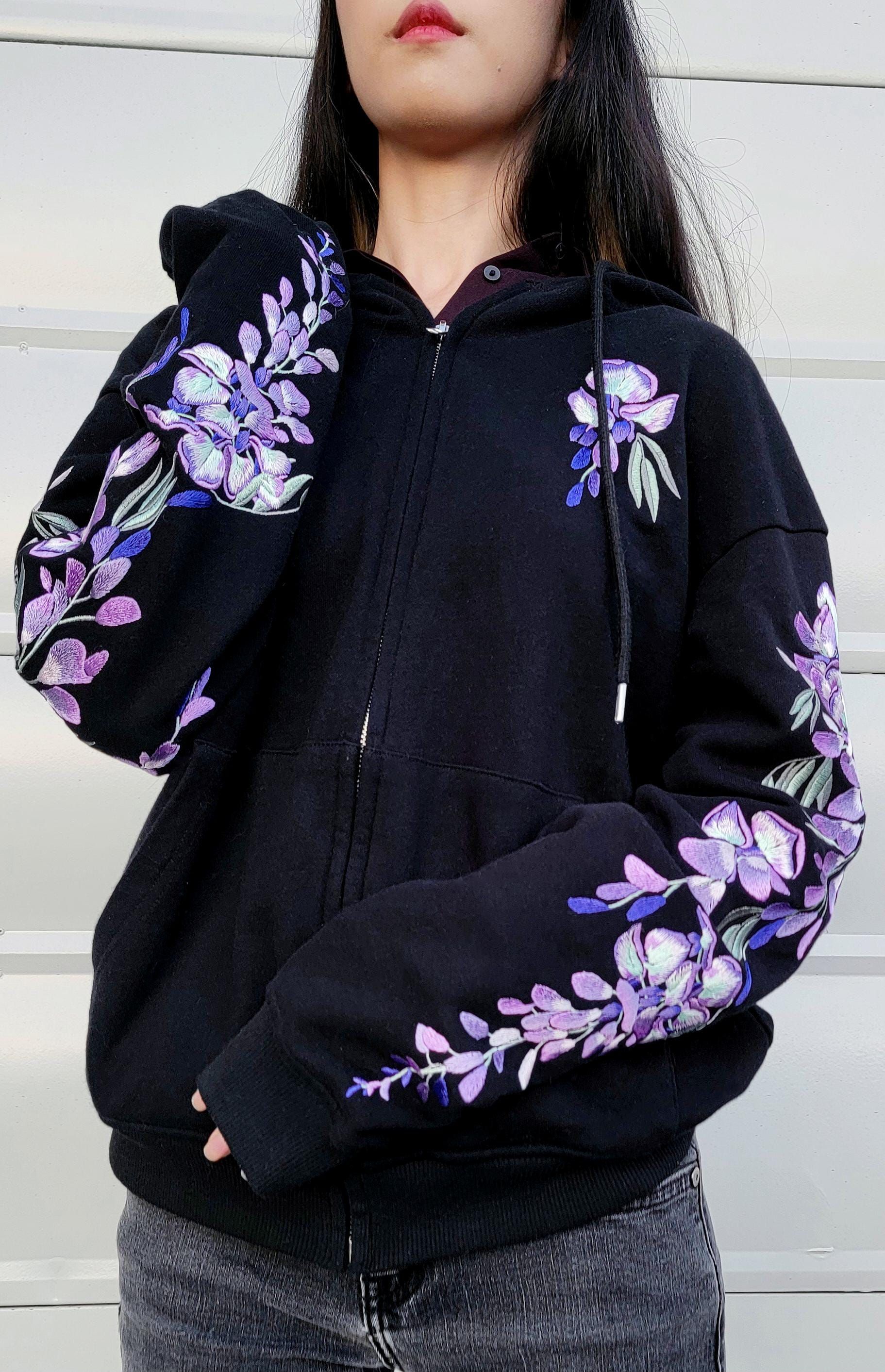 Wisteria Embroidered Hoodie