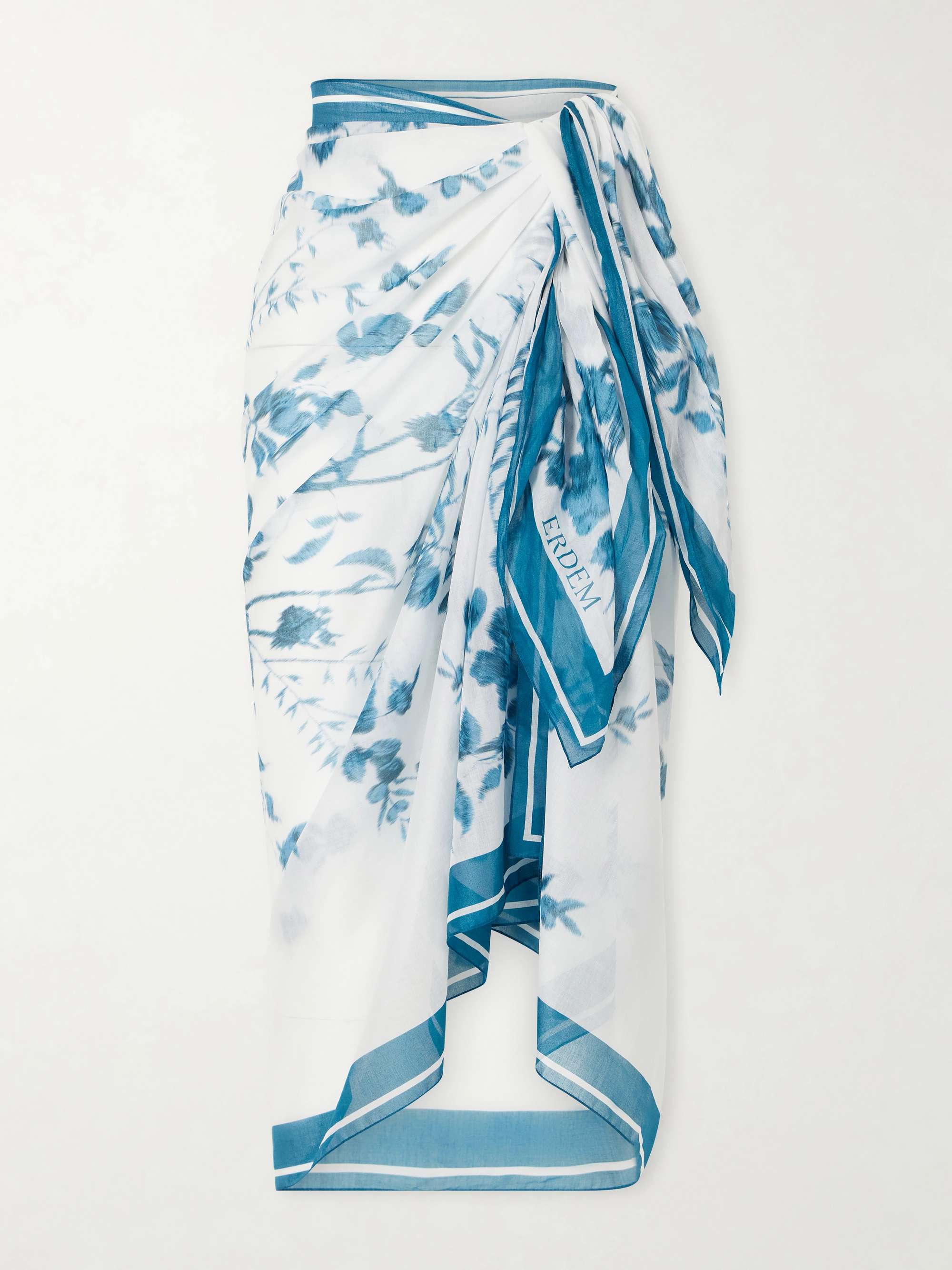 ERDEM Floral-print cotton-voile pareo