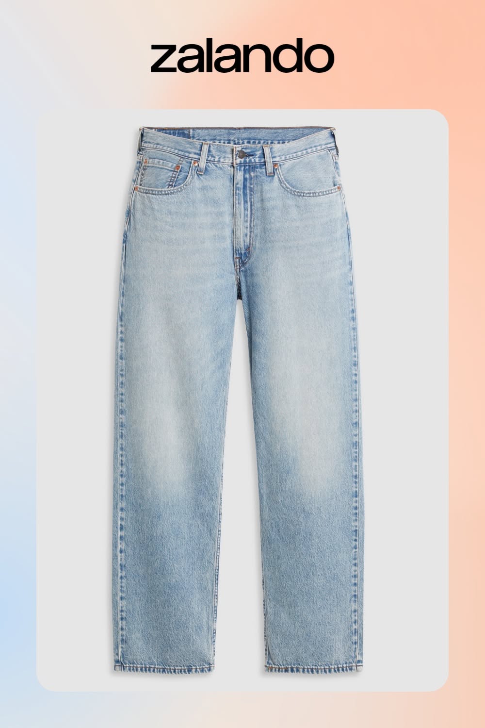 Levi's Light Blue Wash Jeans — Faded Wash, Five-pocket Style, Belt
