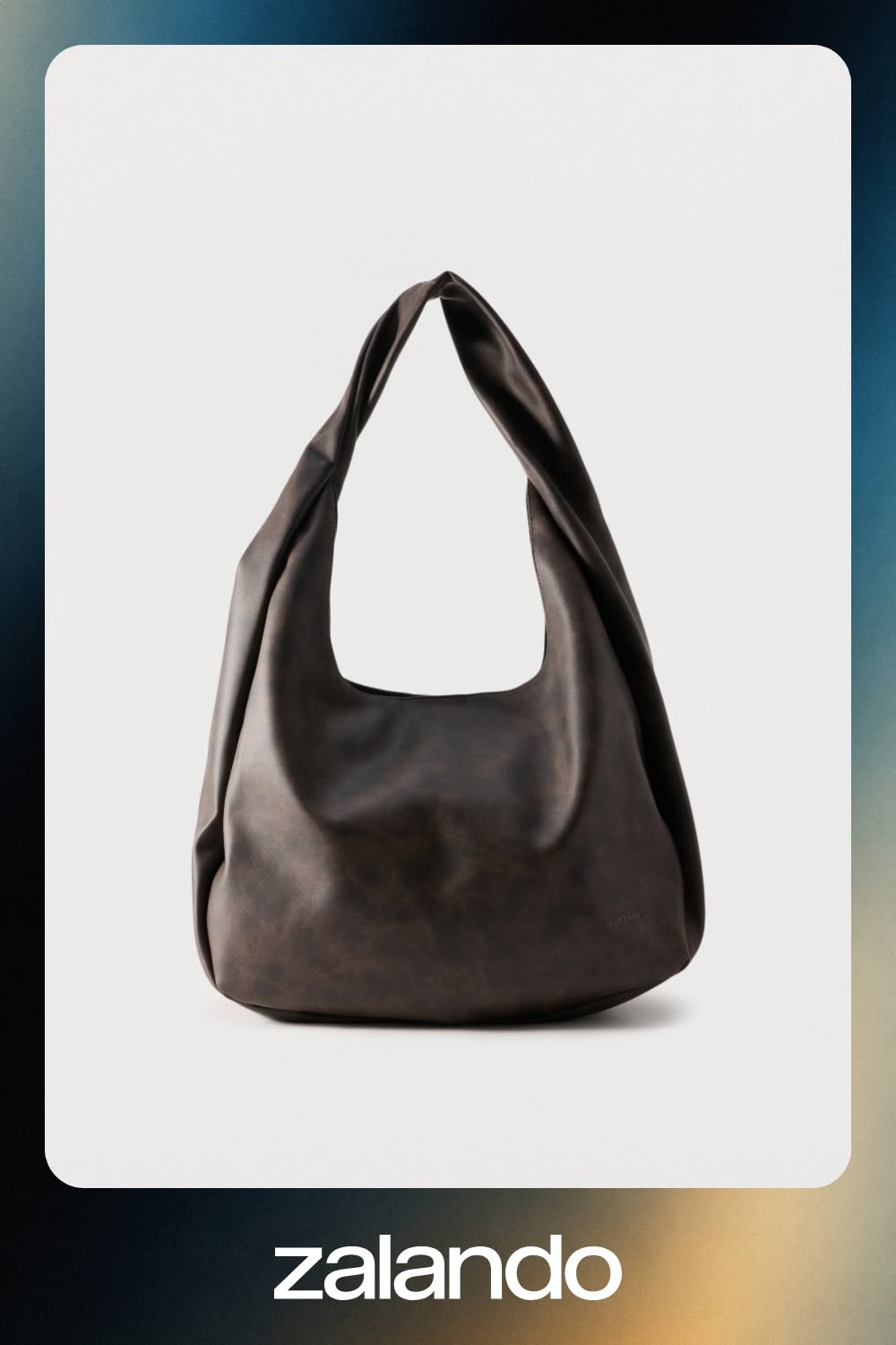 YOURTURN Dark Brown Tote Bag — Slouchy Hobo Design, Knotted