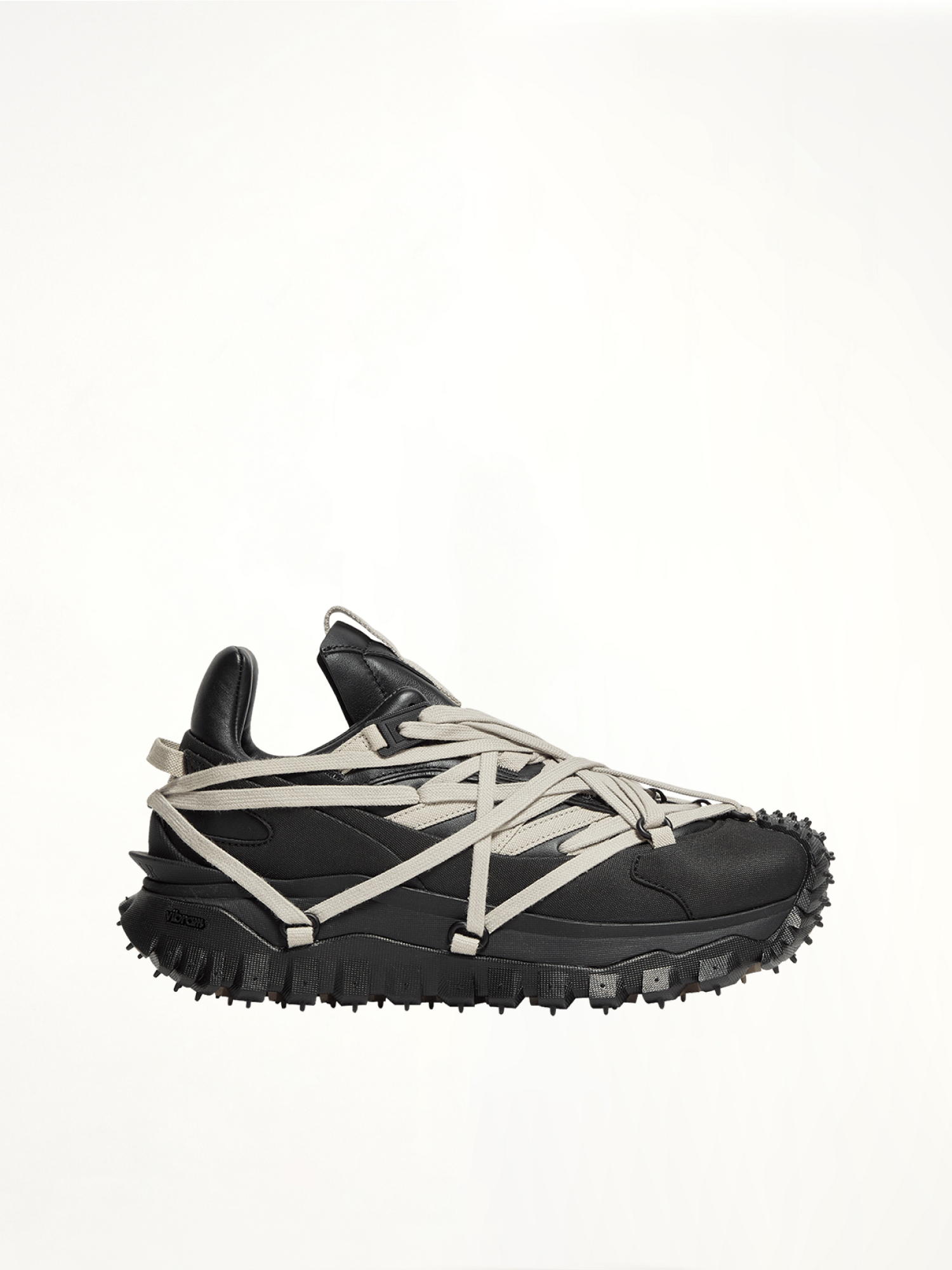 RICK OWENS Rick Owens x Moncler Trail Grip Megalace Sneaker in Black