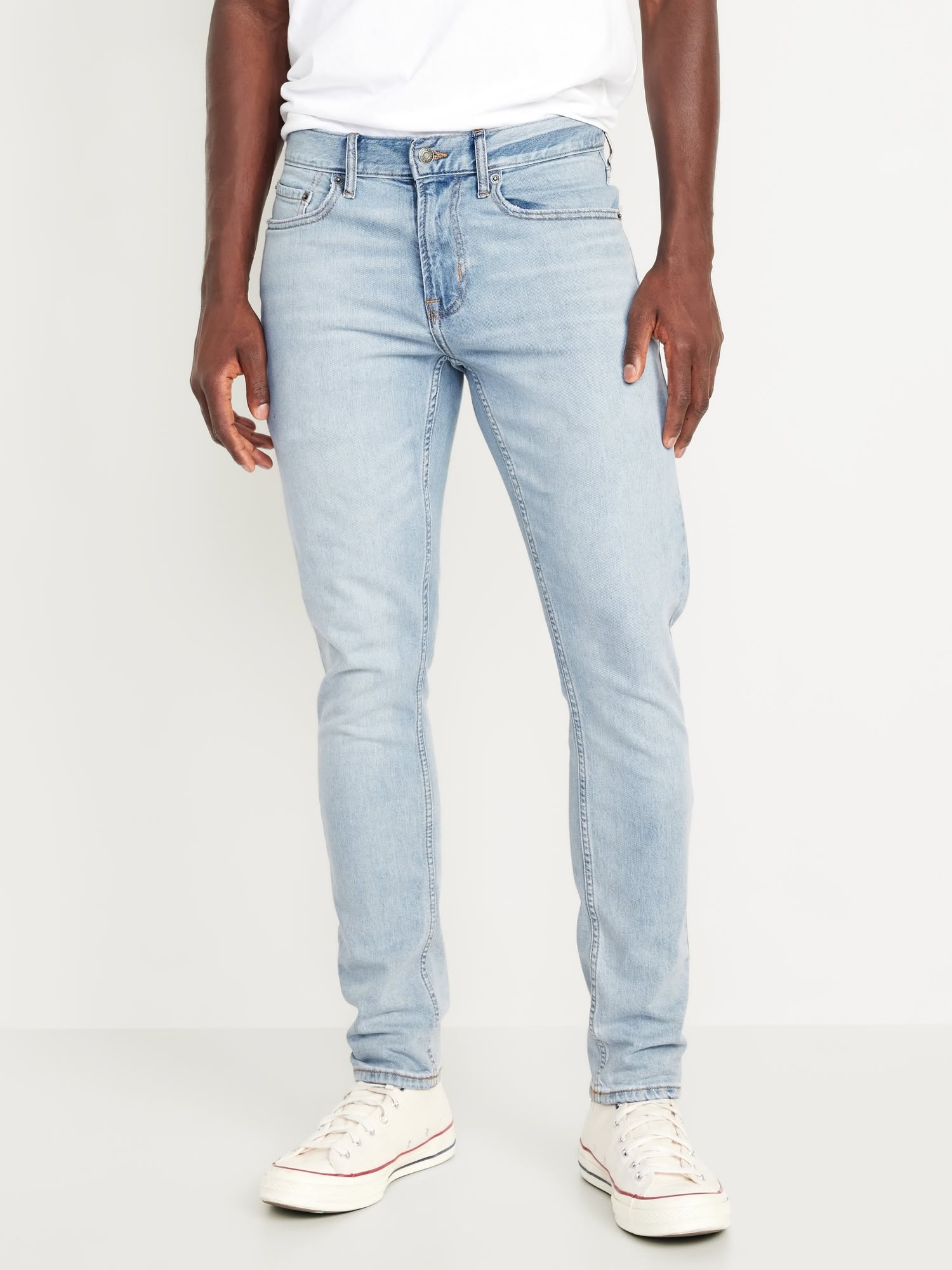Casual Light Wash Blue Jeans — Faded Wash, Classic Five-pocket