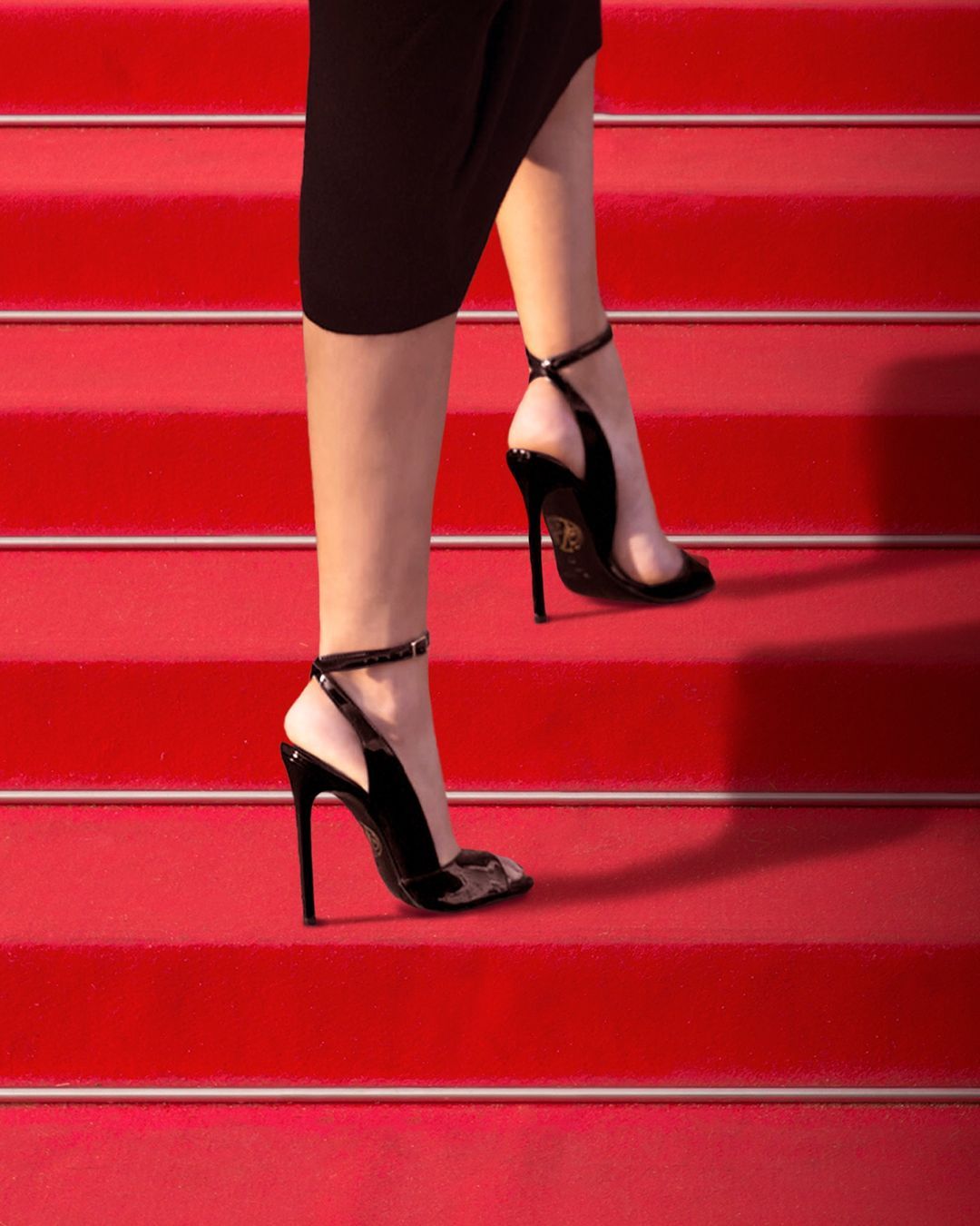 Luxury Black Patent Slingback Stiletto Heels — Open Toe, Slingback