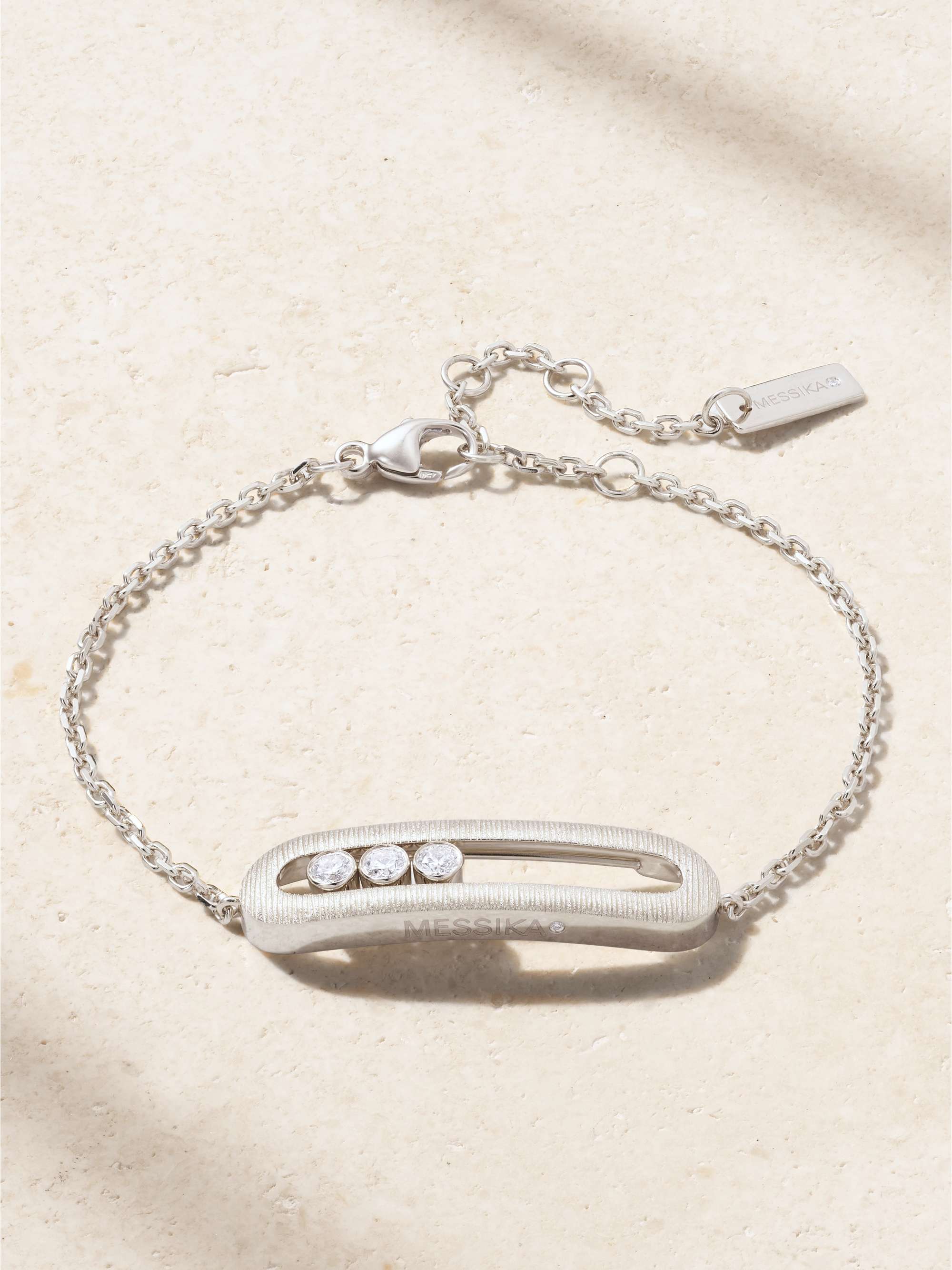 MESSIKA Move Classique Ciselé 18-karat white gold diamond bracelet
