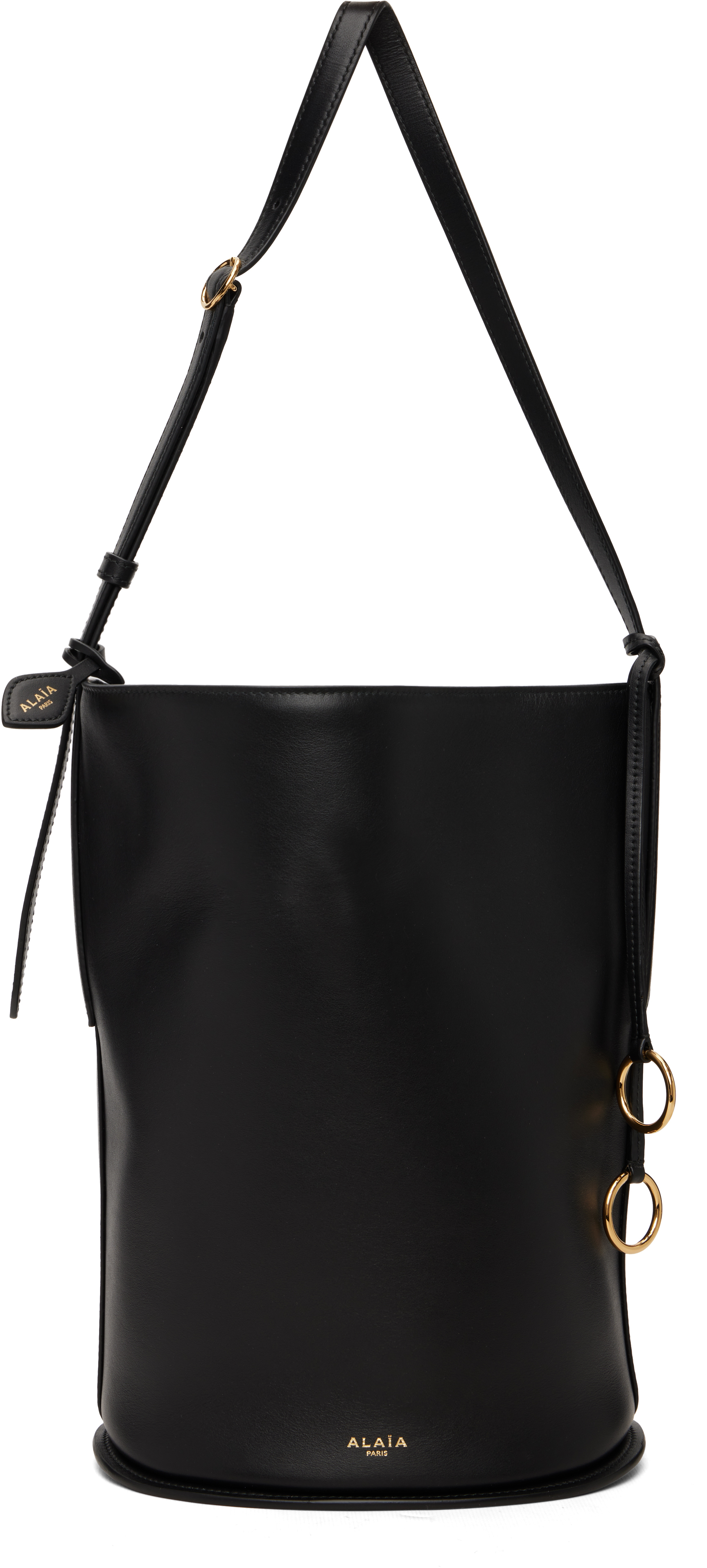 ALAÏA Black Hip Small Bucket Bag
