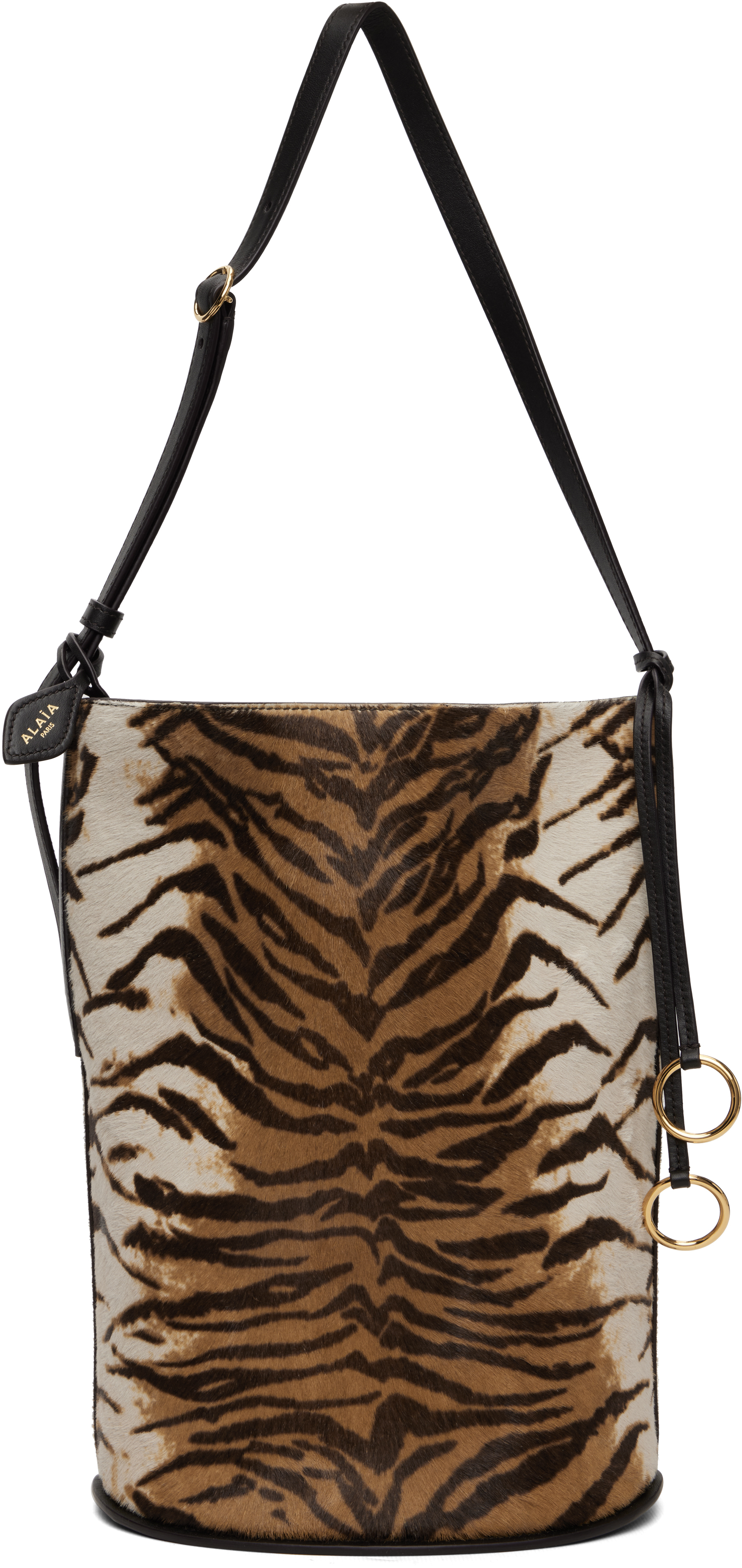 Alaïa Brown Hip Small Bucket Bag