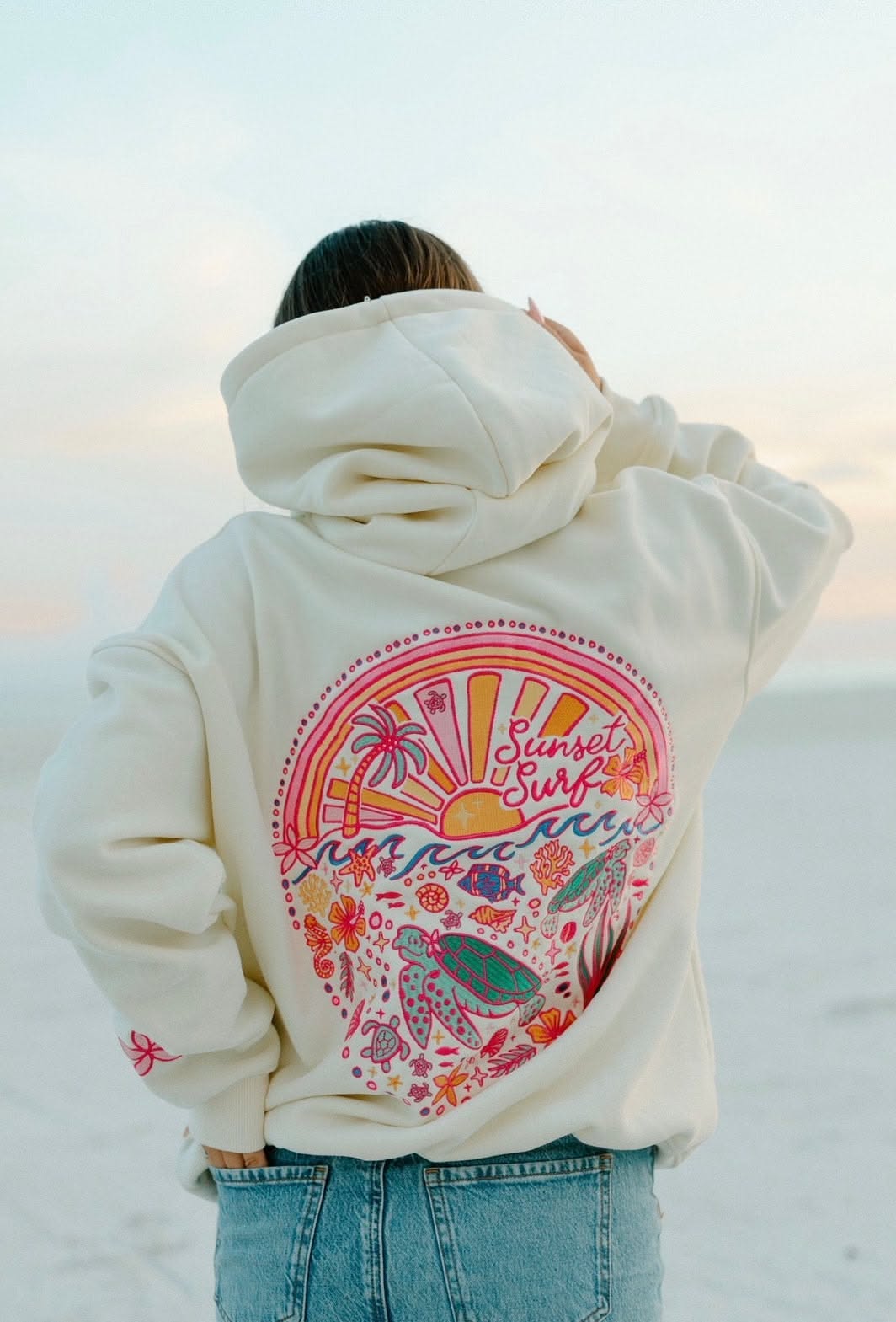 Sea Turtle Hoodie - Pink / 2XS
