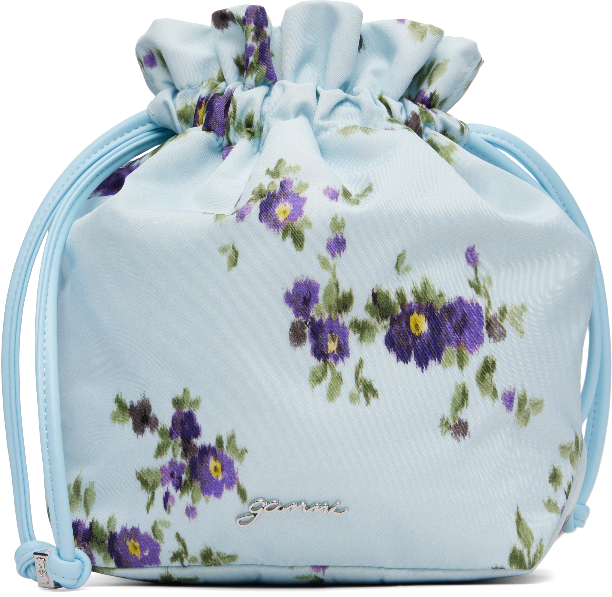 GANNI Blue Printed Pouch