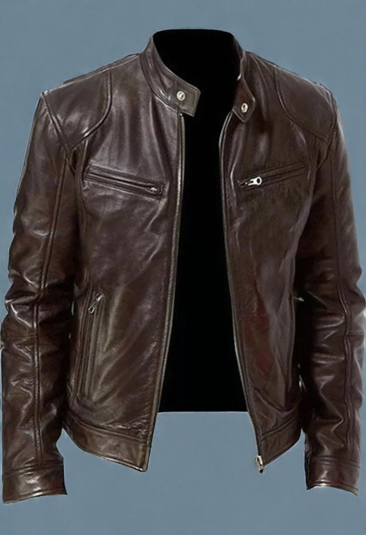 Chamarra biker slim para hombre. Chamarra biker slim para hombre.