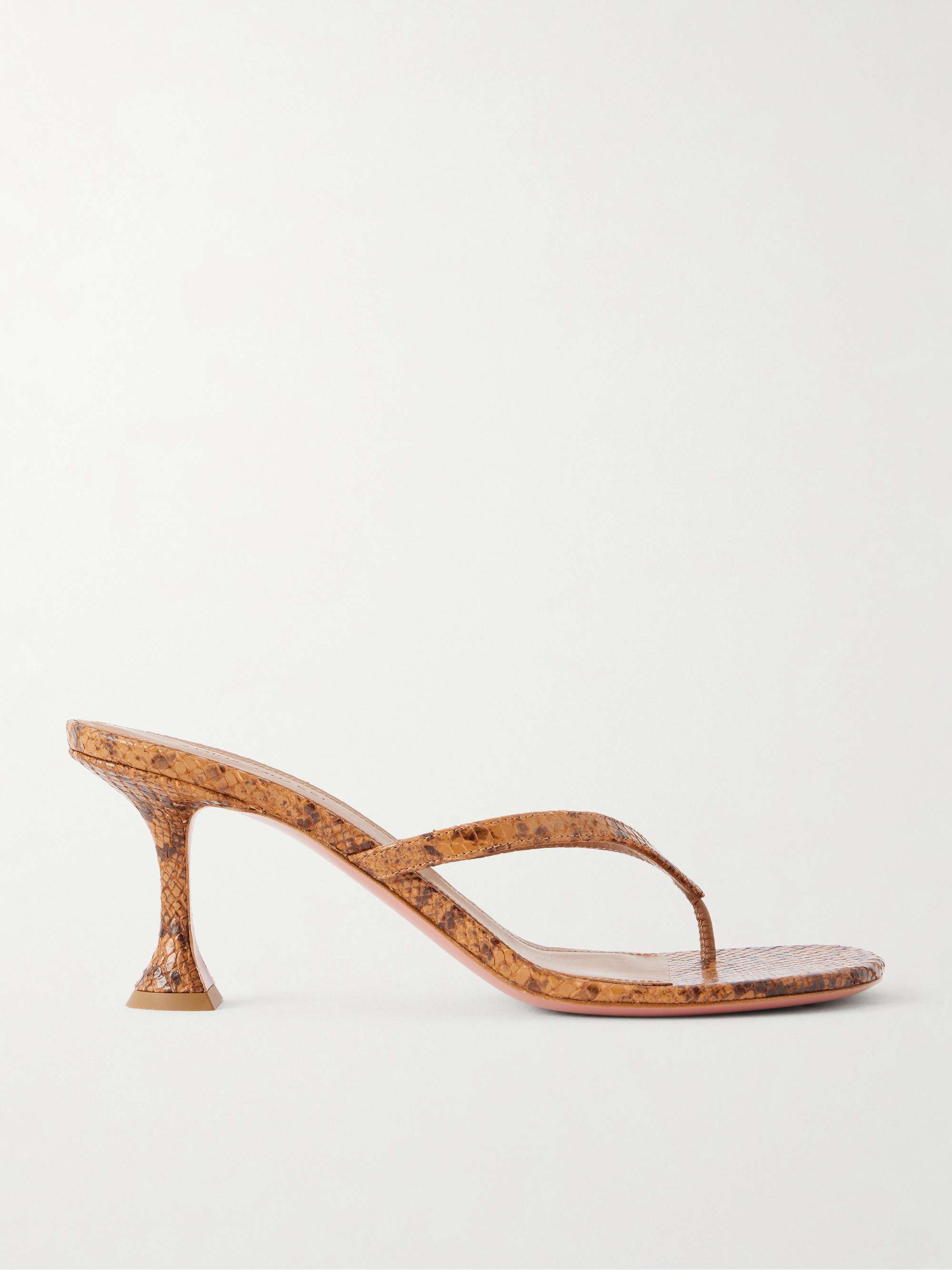 AMINA MUADDI Juliette 70 snake-effect leather thong sandals