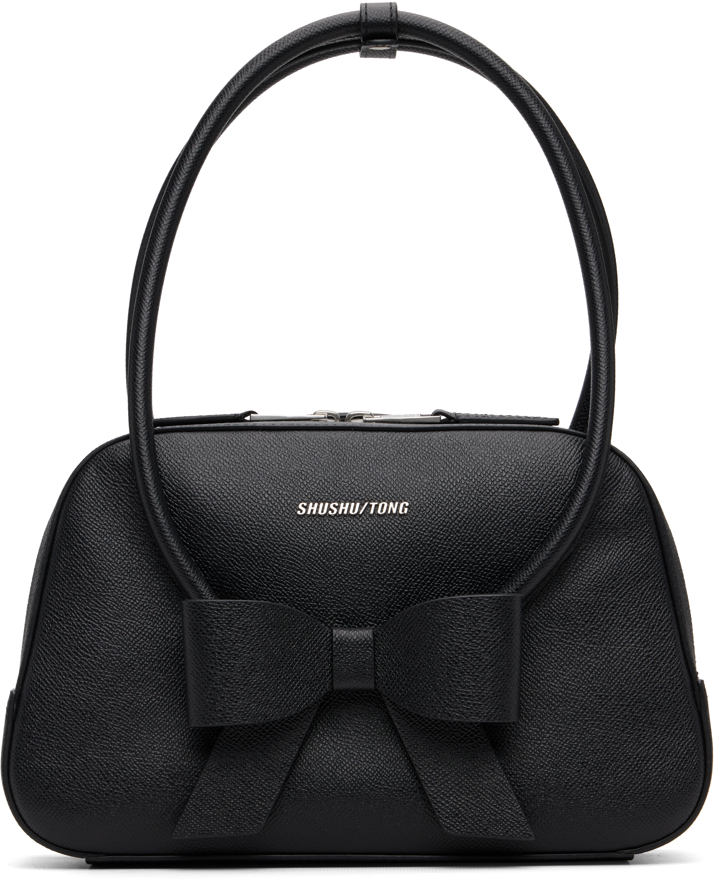 Shushu/tong Black Bow Ring Handle Bag