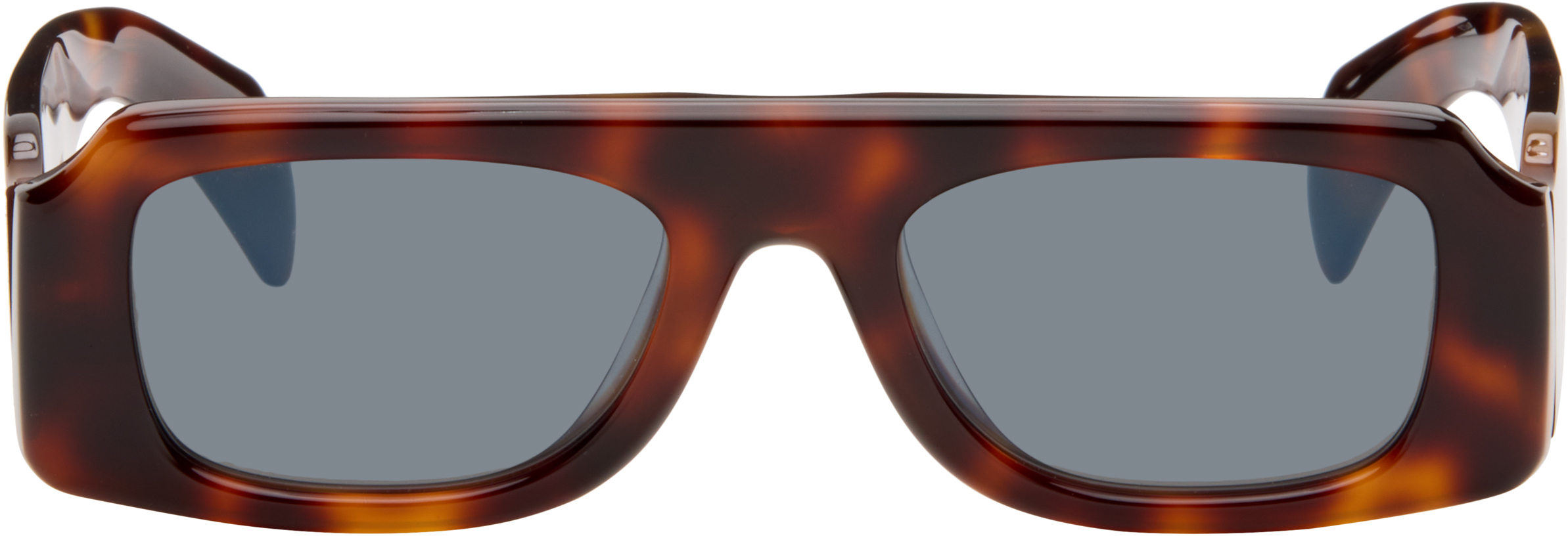 Jil Sander Brown Oliver Peoples 'Edition 4' Sculptural Sunglasses