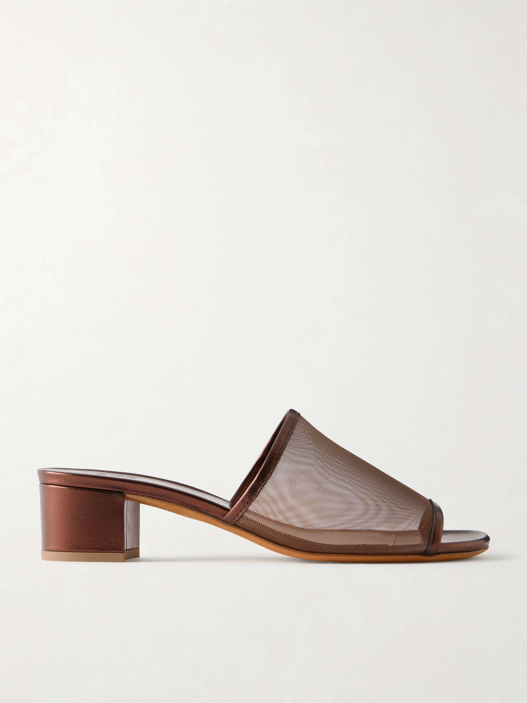 MARYAM NASSIR ZADEH Sophie leather-trimmed mesh mules