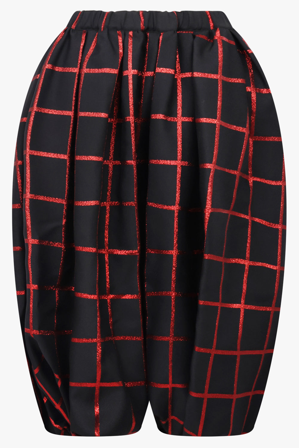 COMME DES GARCONS Check Drop Crotch Pant | Black/Red