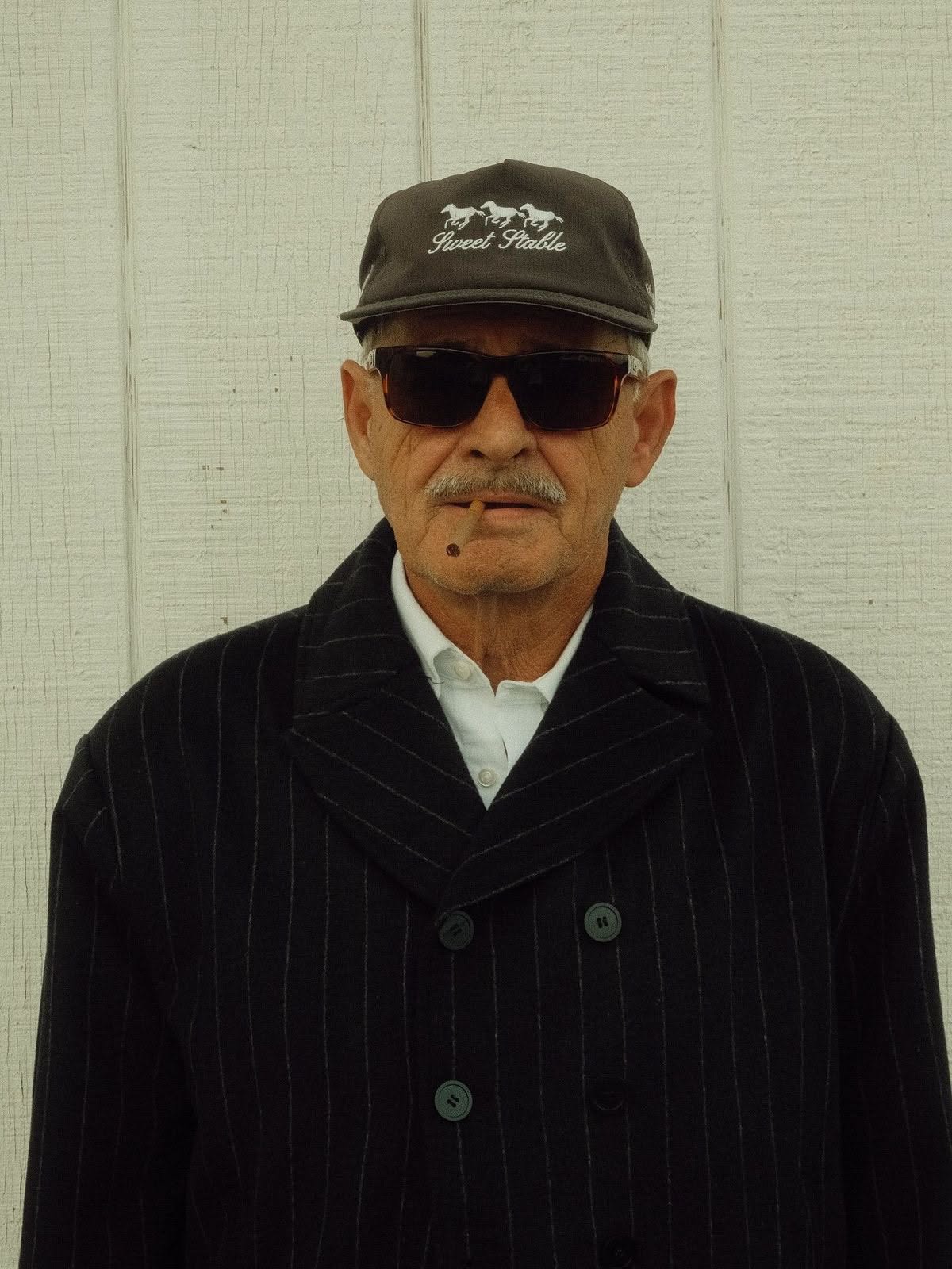 Sweet Hat Company Black Baseball Cap — Sweet Stable White Embroidered