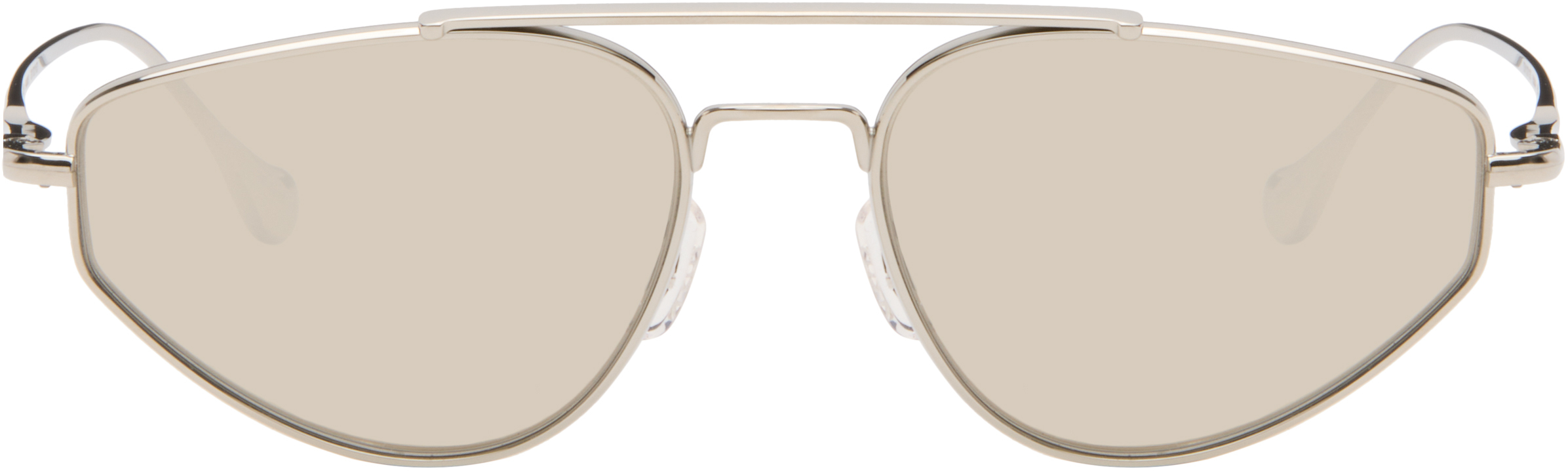 Jil Sander Silver Oliver Peoples 'Edition 5' Aviator Sunglasses
