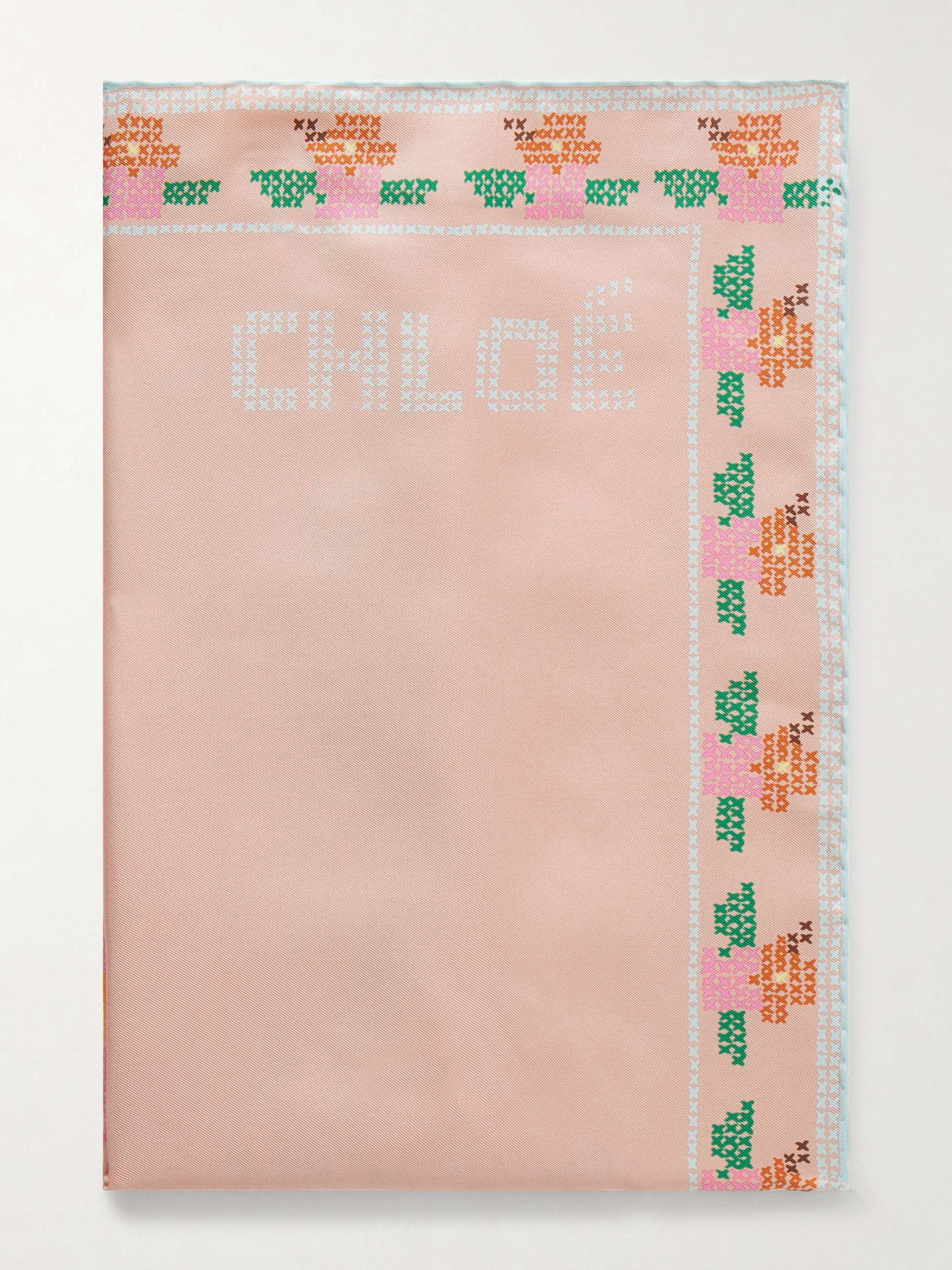 CHLOÉ Printed silk scarf