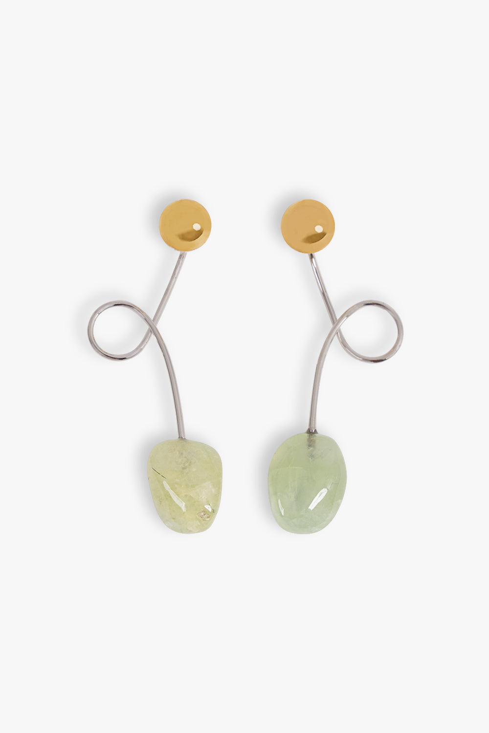 DRIES VAN NOTEN Swirl Stone Drop Earrings | Pastel